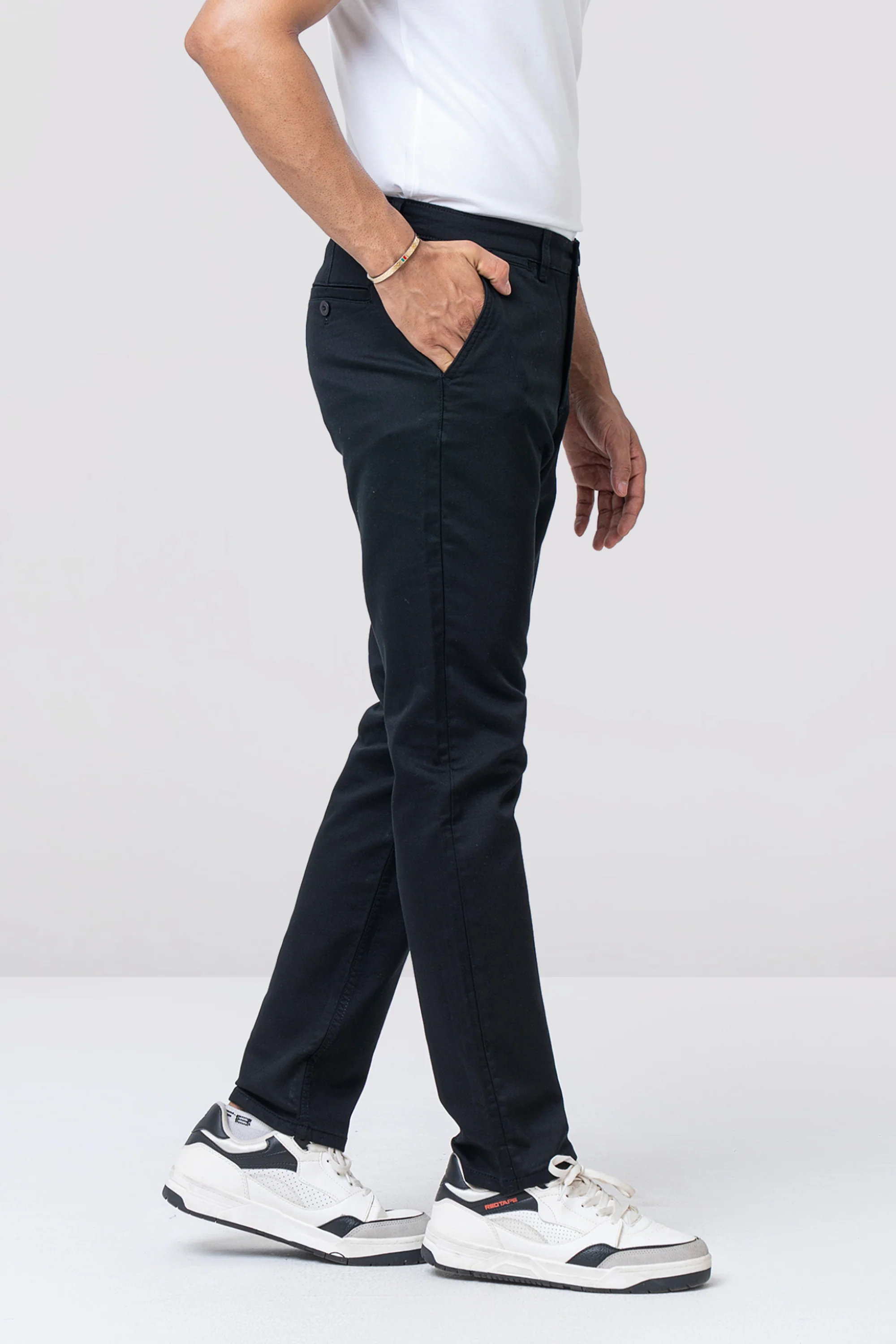 Regular Fit Solid Chinos - Image 4