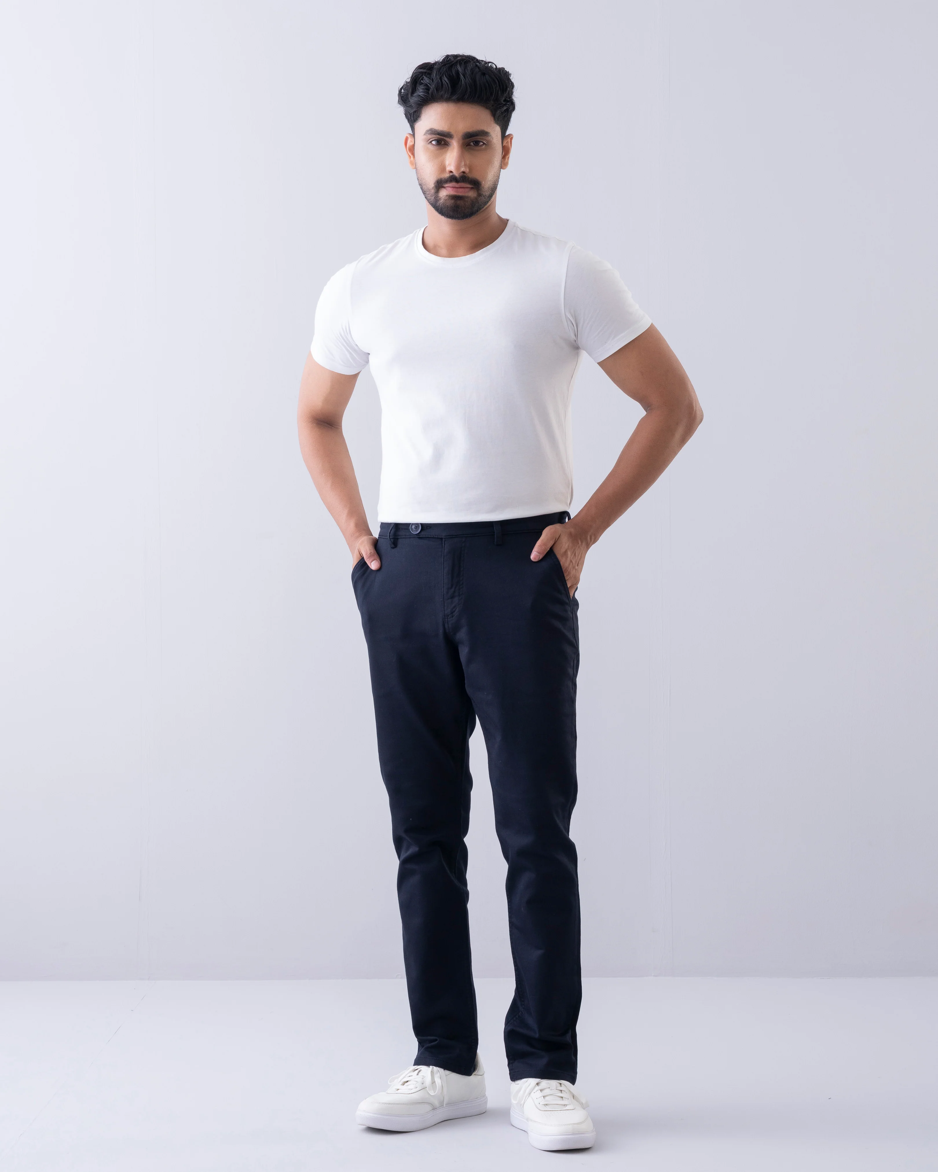 Regular Fit Solid Chinos - Image 2