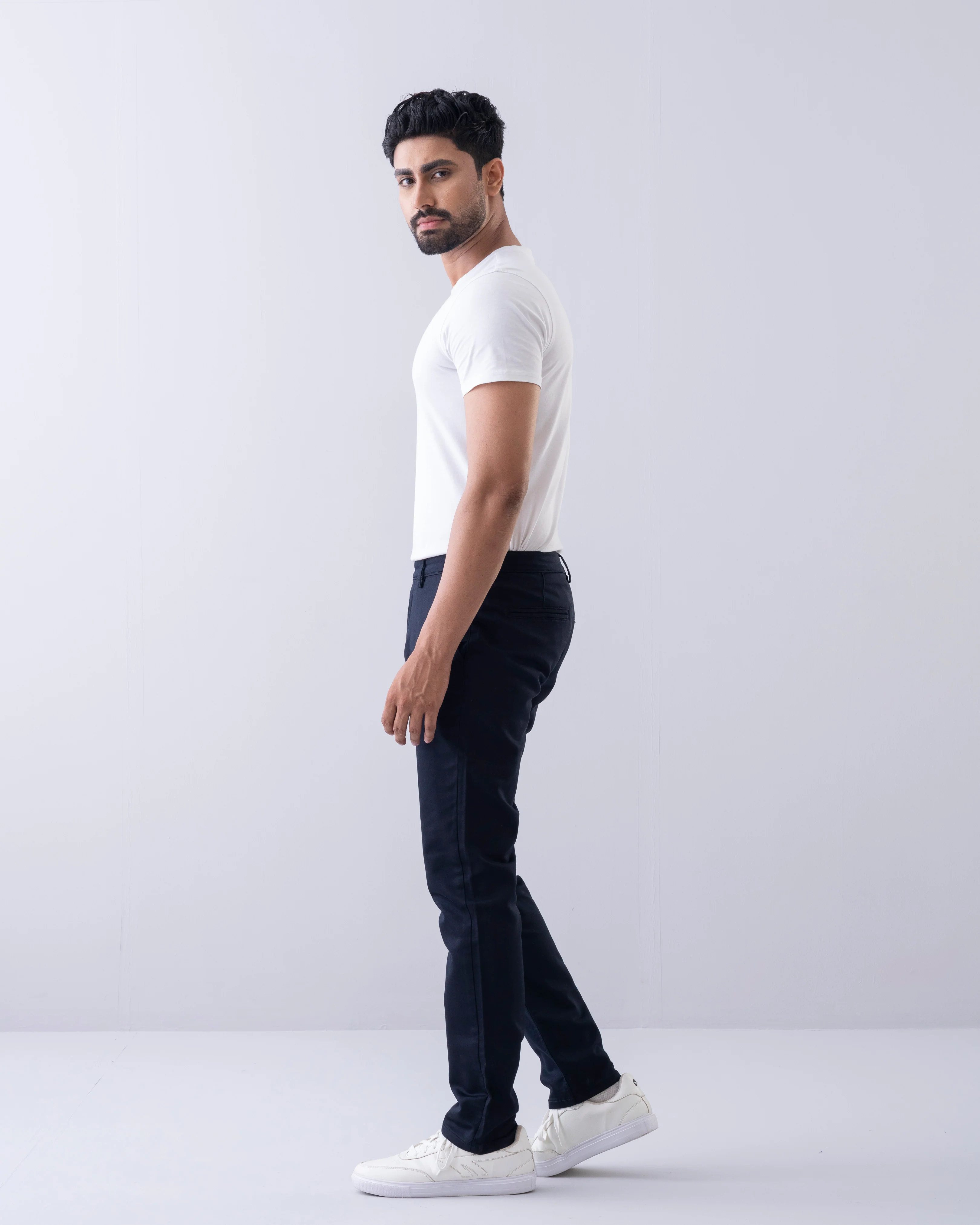Regular Fit Solid Chinos - Image 3