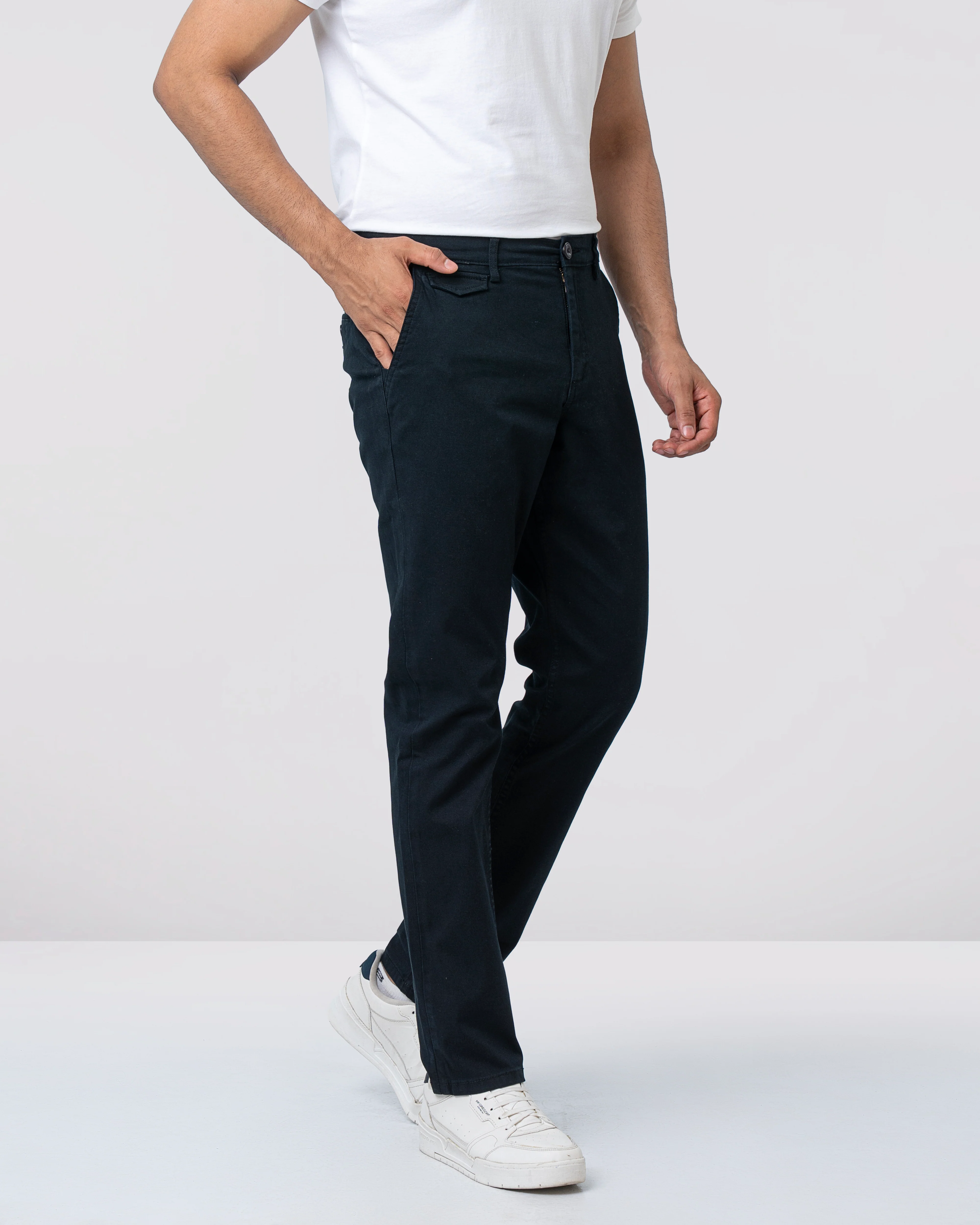 Regular Fit Solid Chinos