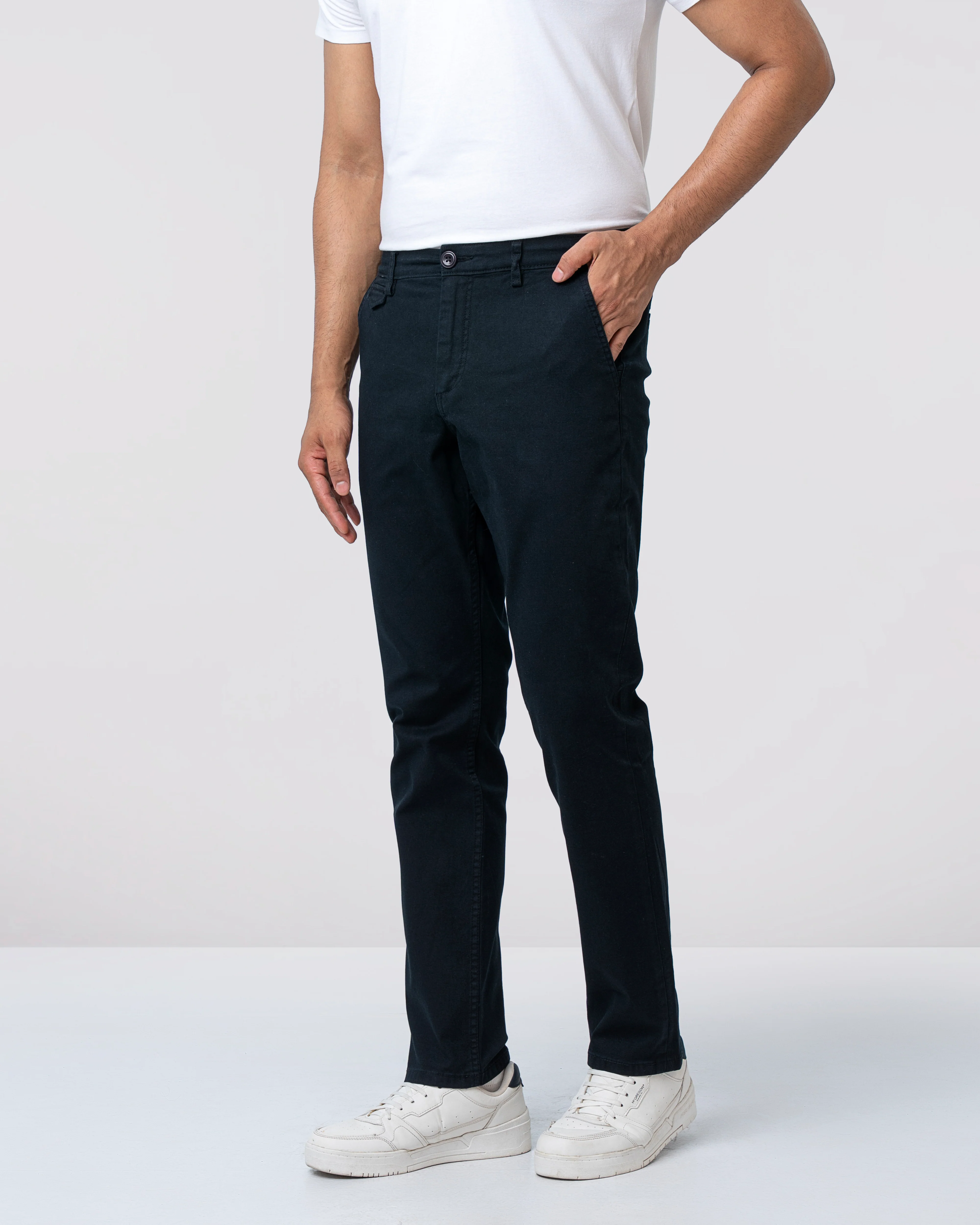Regular Fit Solid Chinos - Image 4