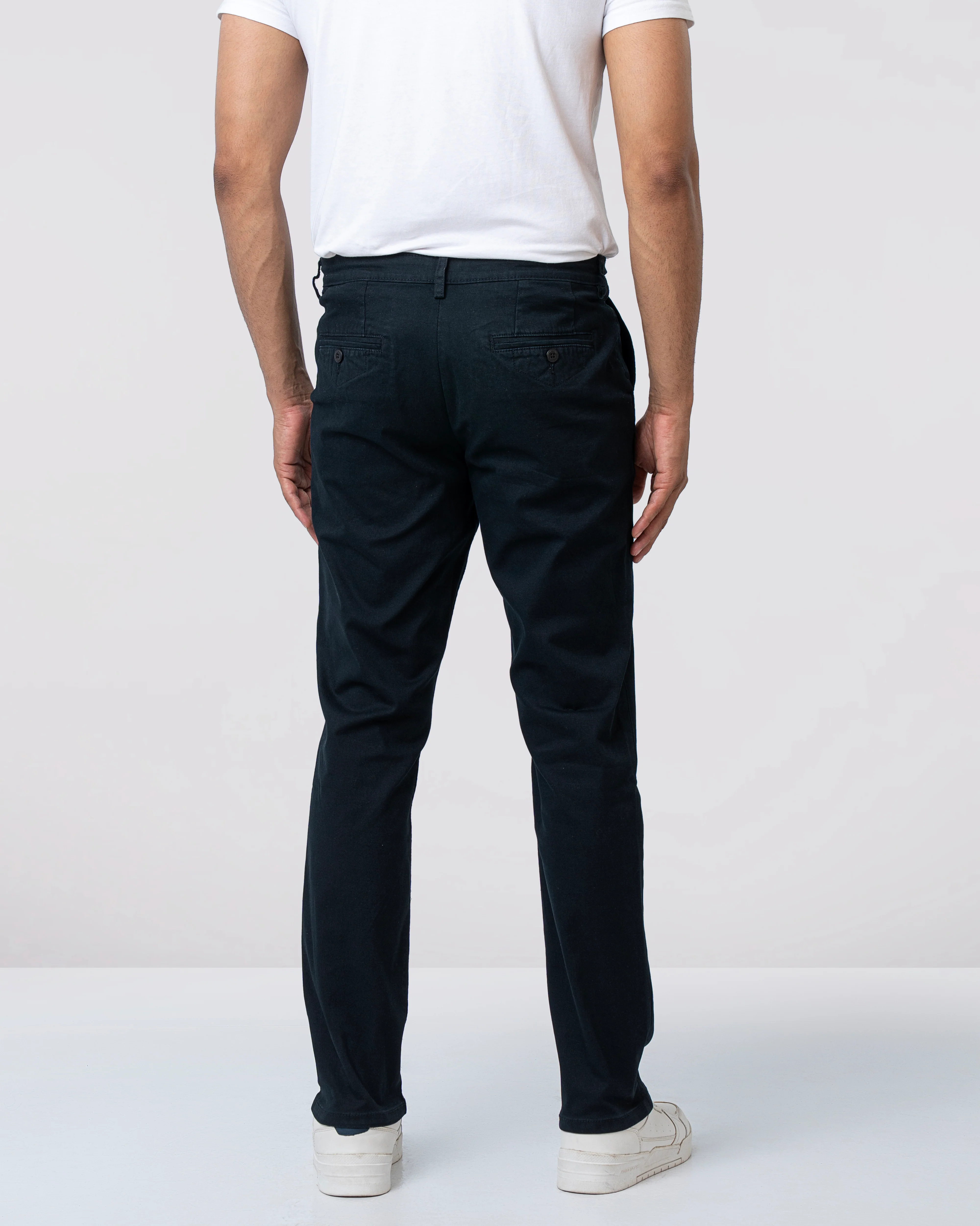 Regular Fit Solid Chinos - Image 5