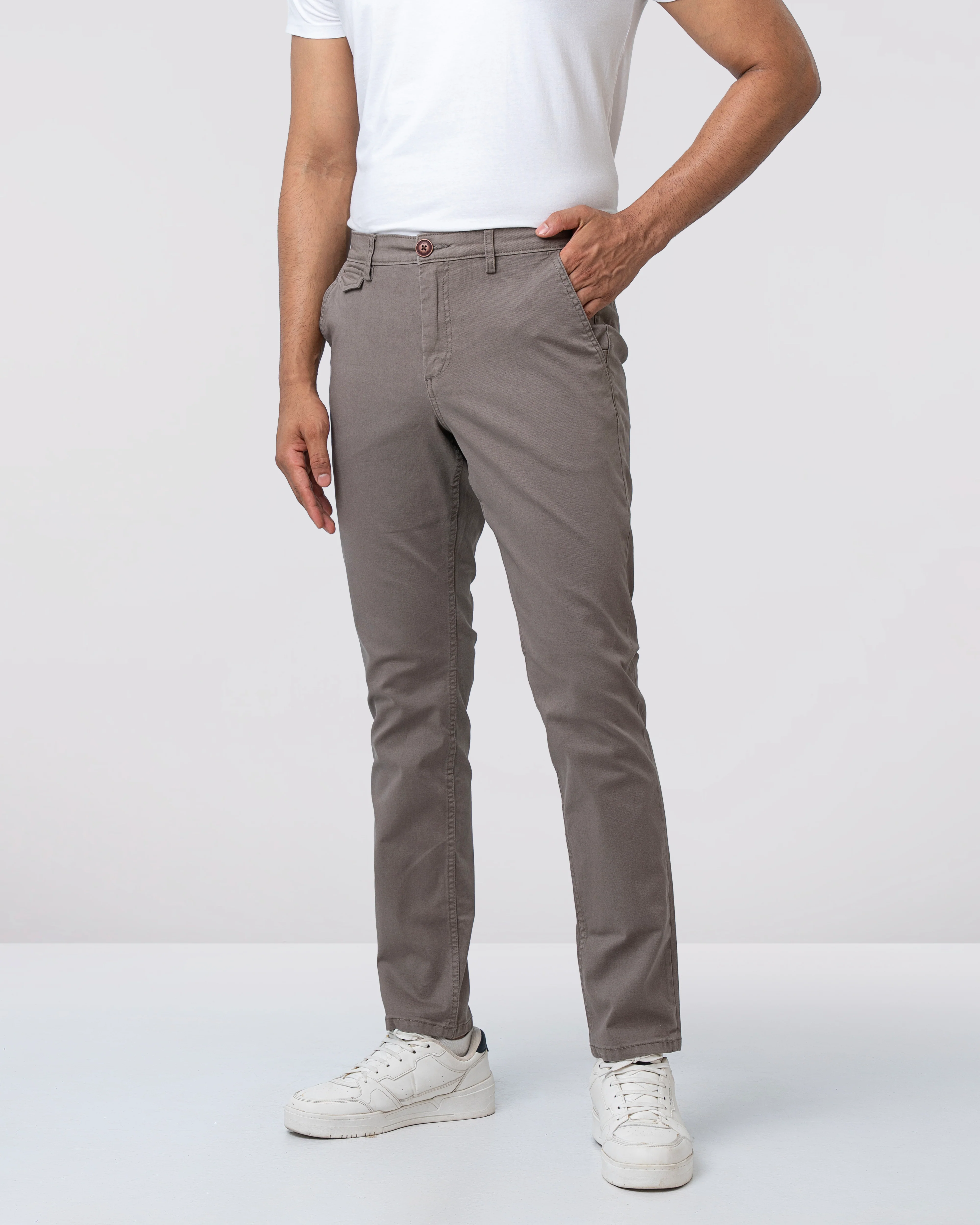 Regular Fit Solid Chinos - Image 9