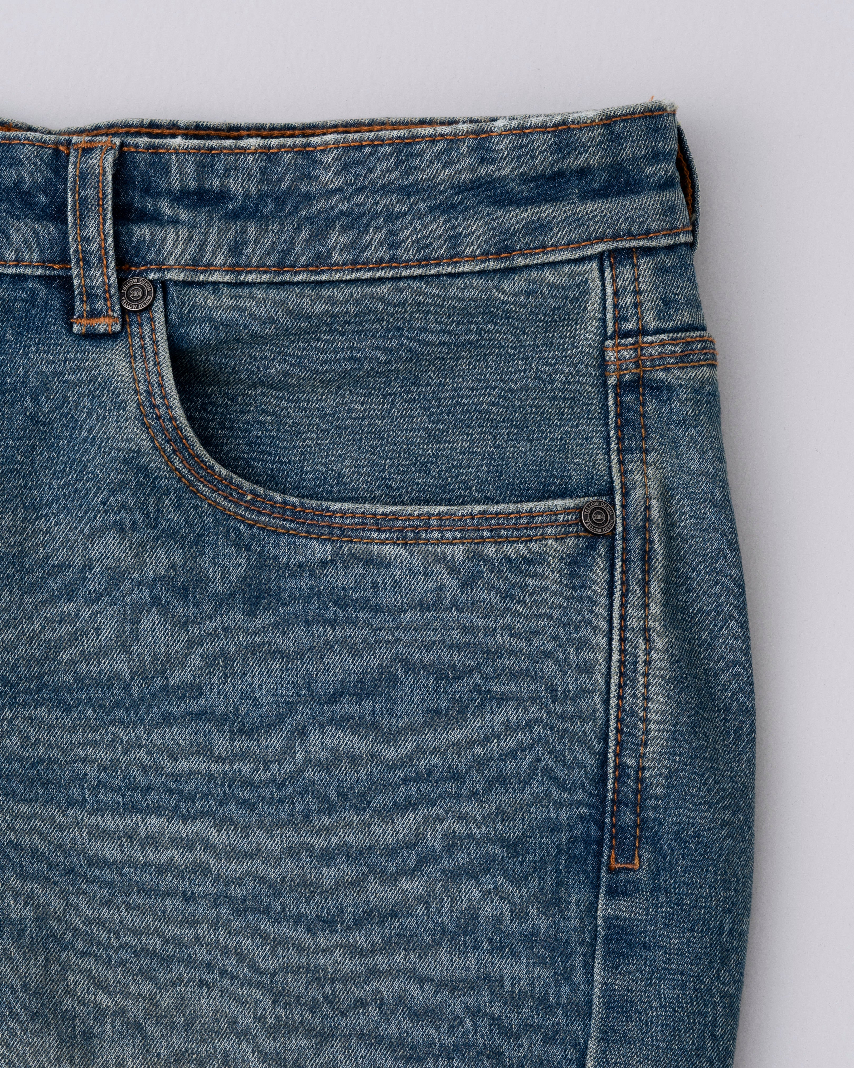 Straight Fit Dusty Blue Jeans - Image 6