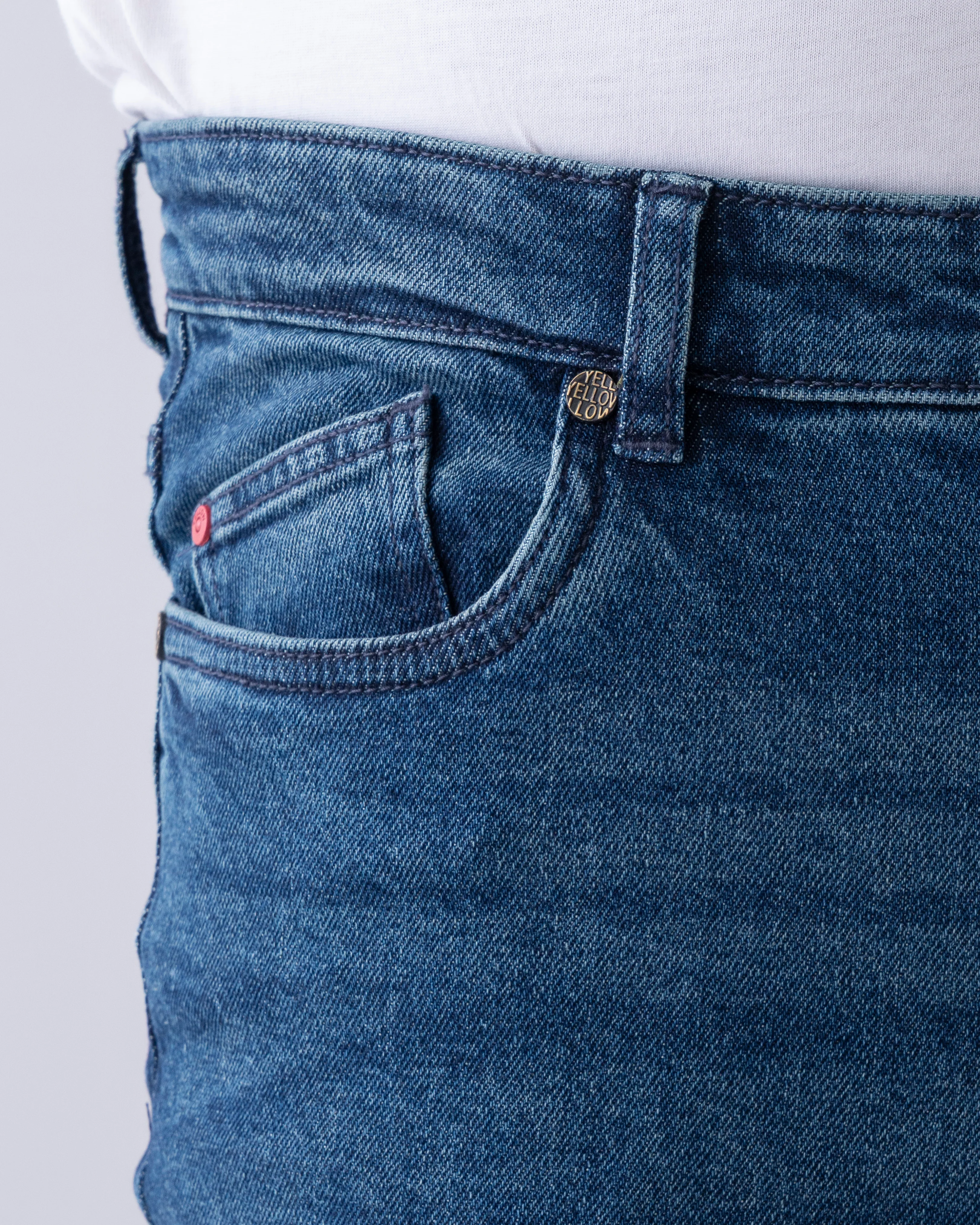 Tapered Fit Oxford Blue Jeans - Image 5