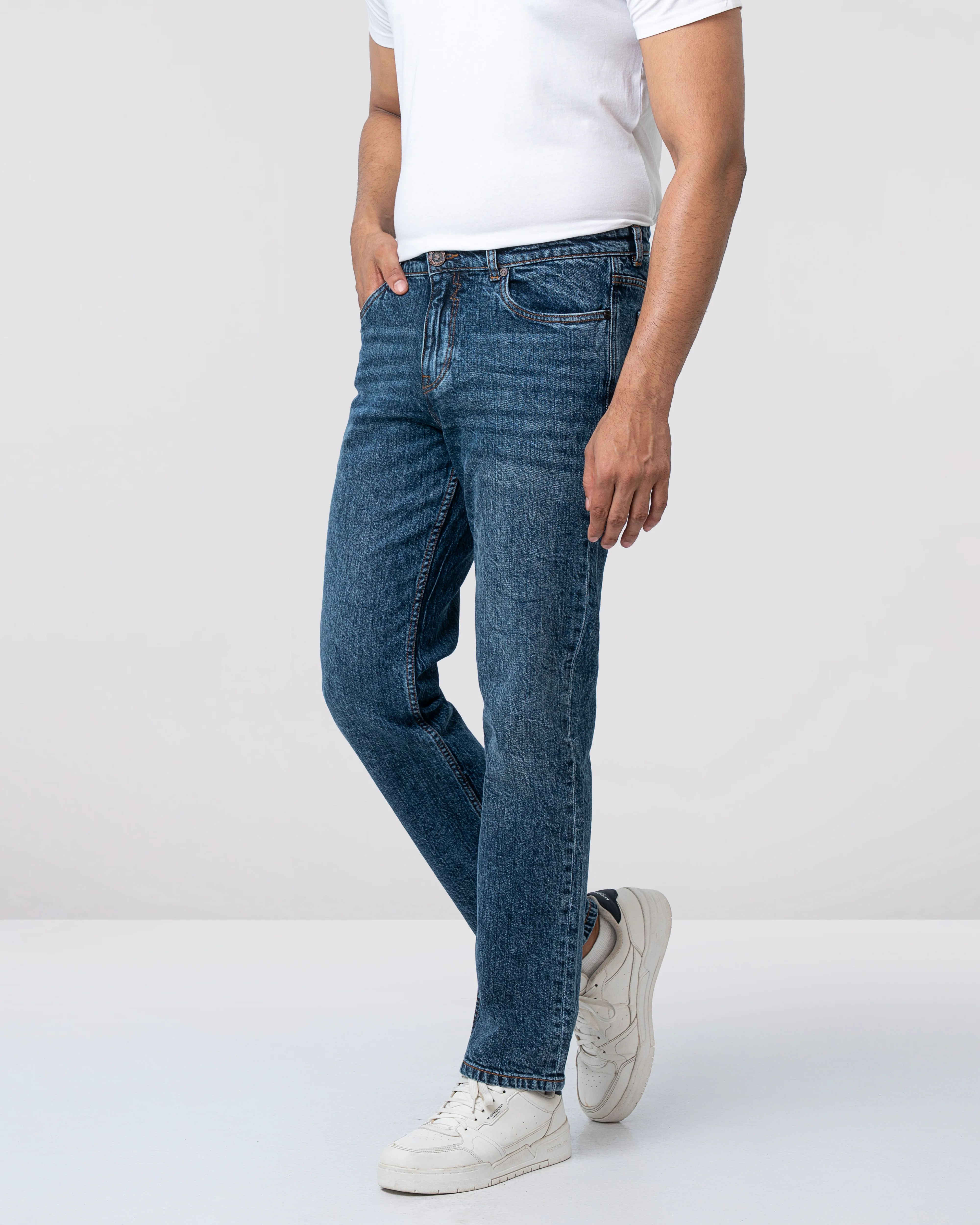 Straight Fit Blue Jeans - Image 3
