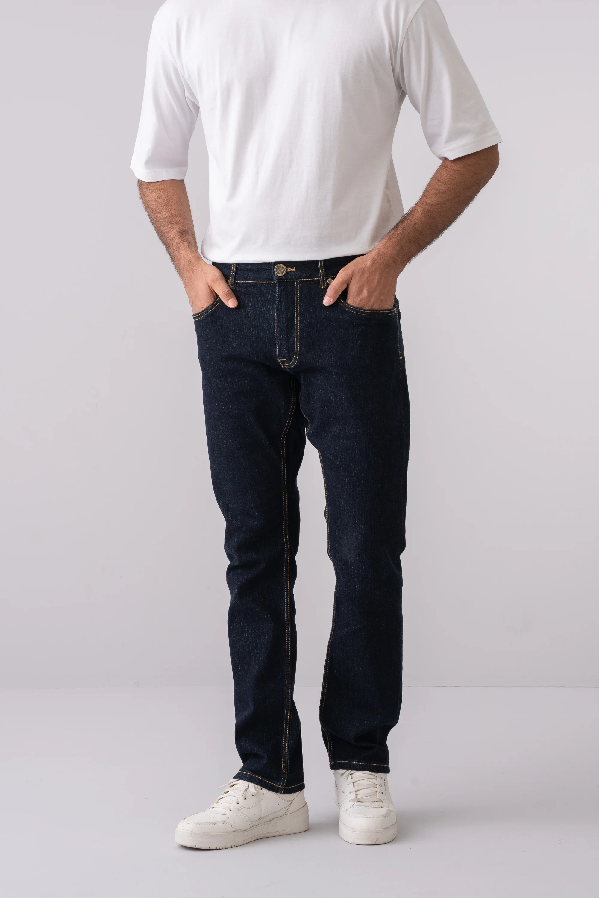 Straight Fit Raw Selvedge Jeans - Image 3