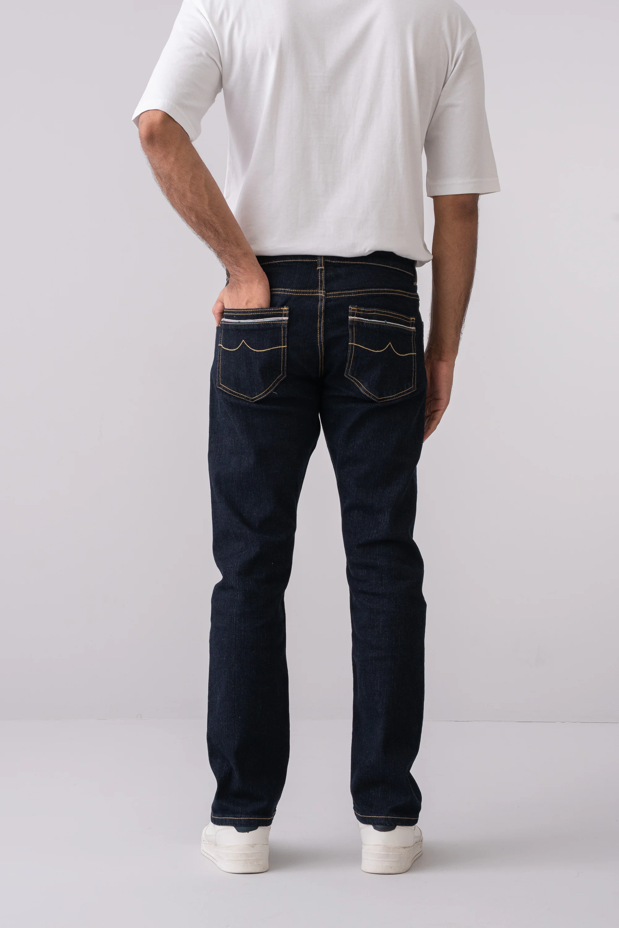 Straight Fit Raw Selvedge Jeans - Image 4