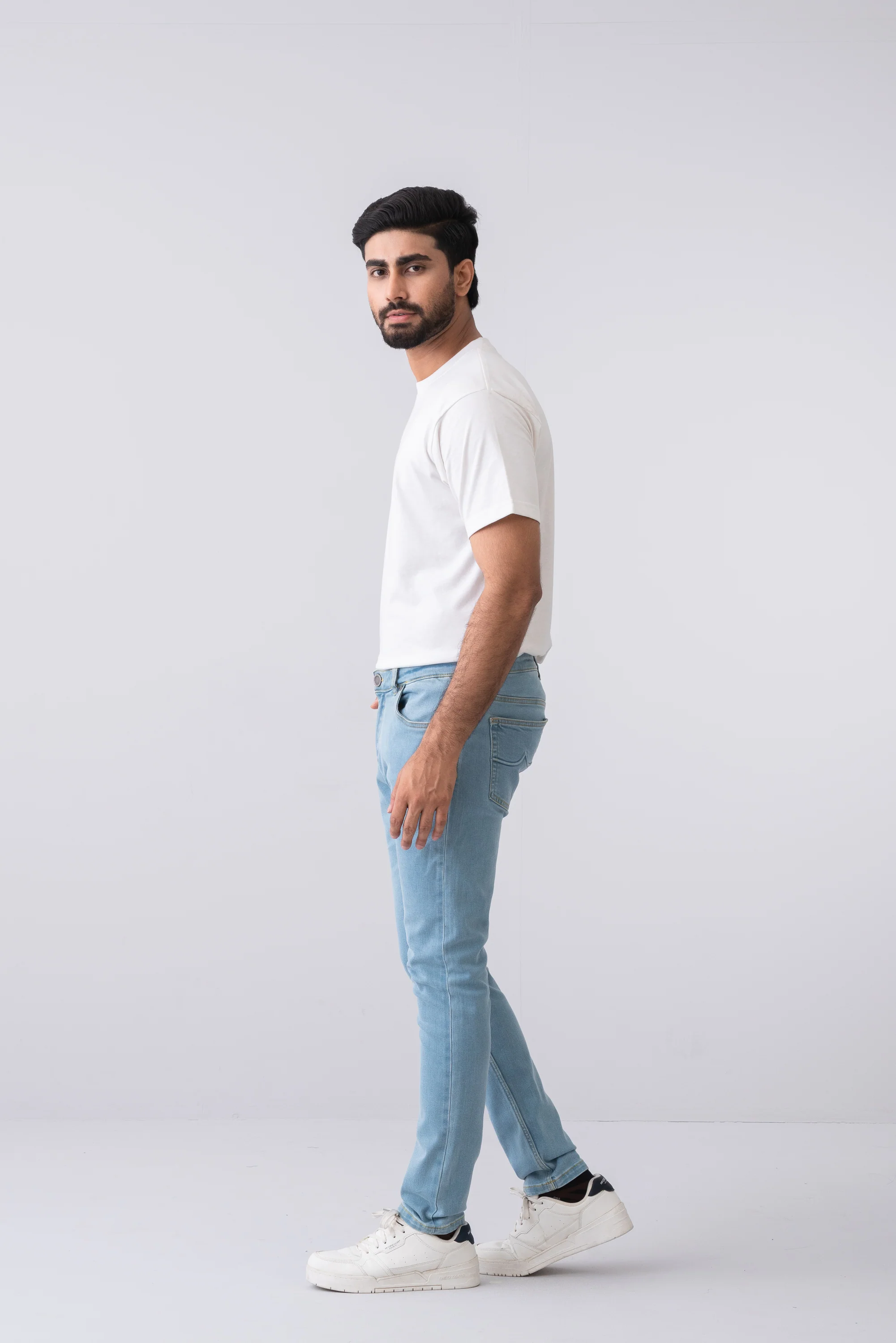 Skinny Fit Light Blue Jeans - Image 5