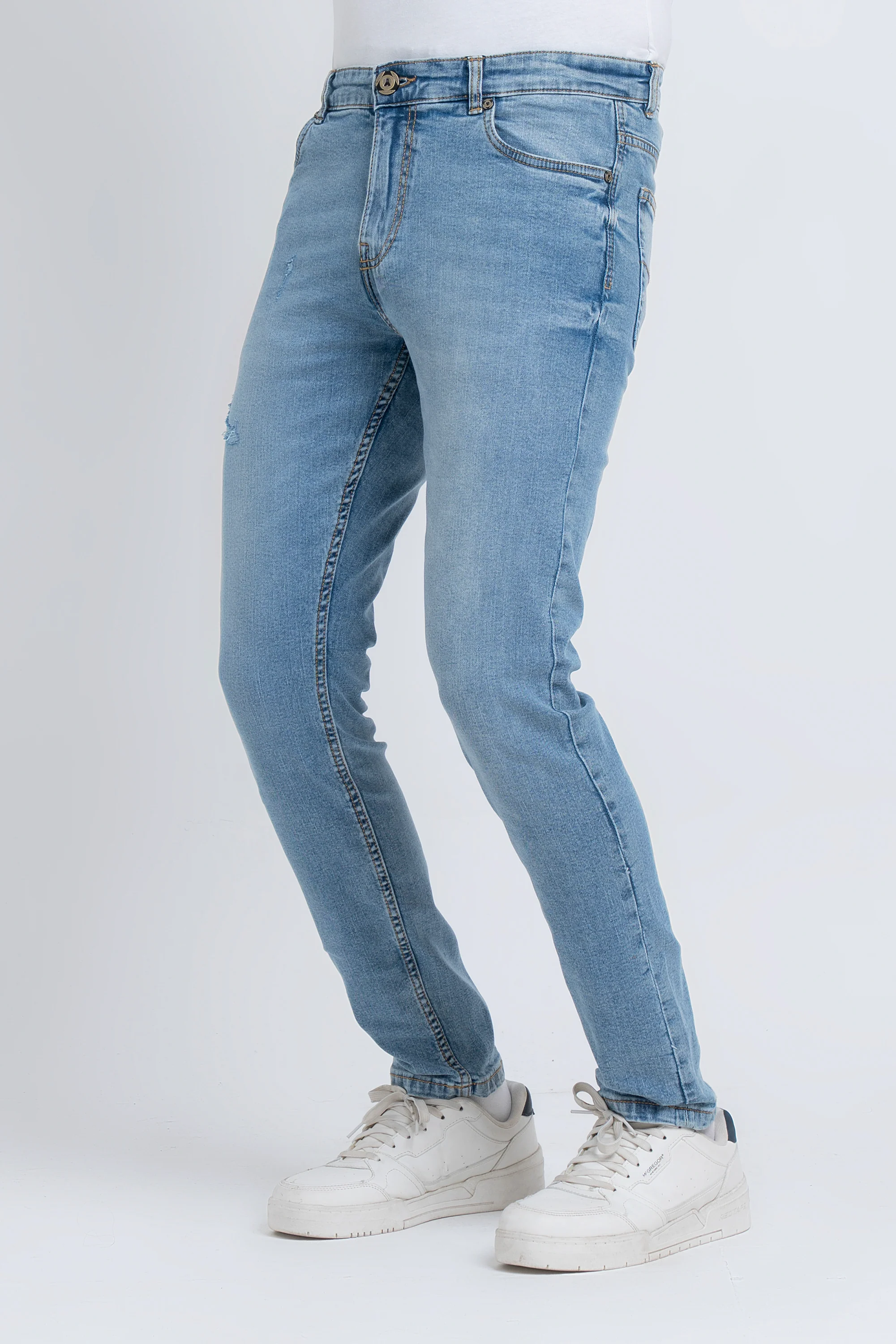 Tapered Fit Blue Jeans - Image 3