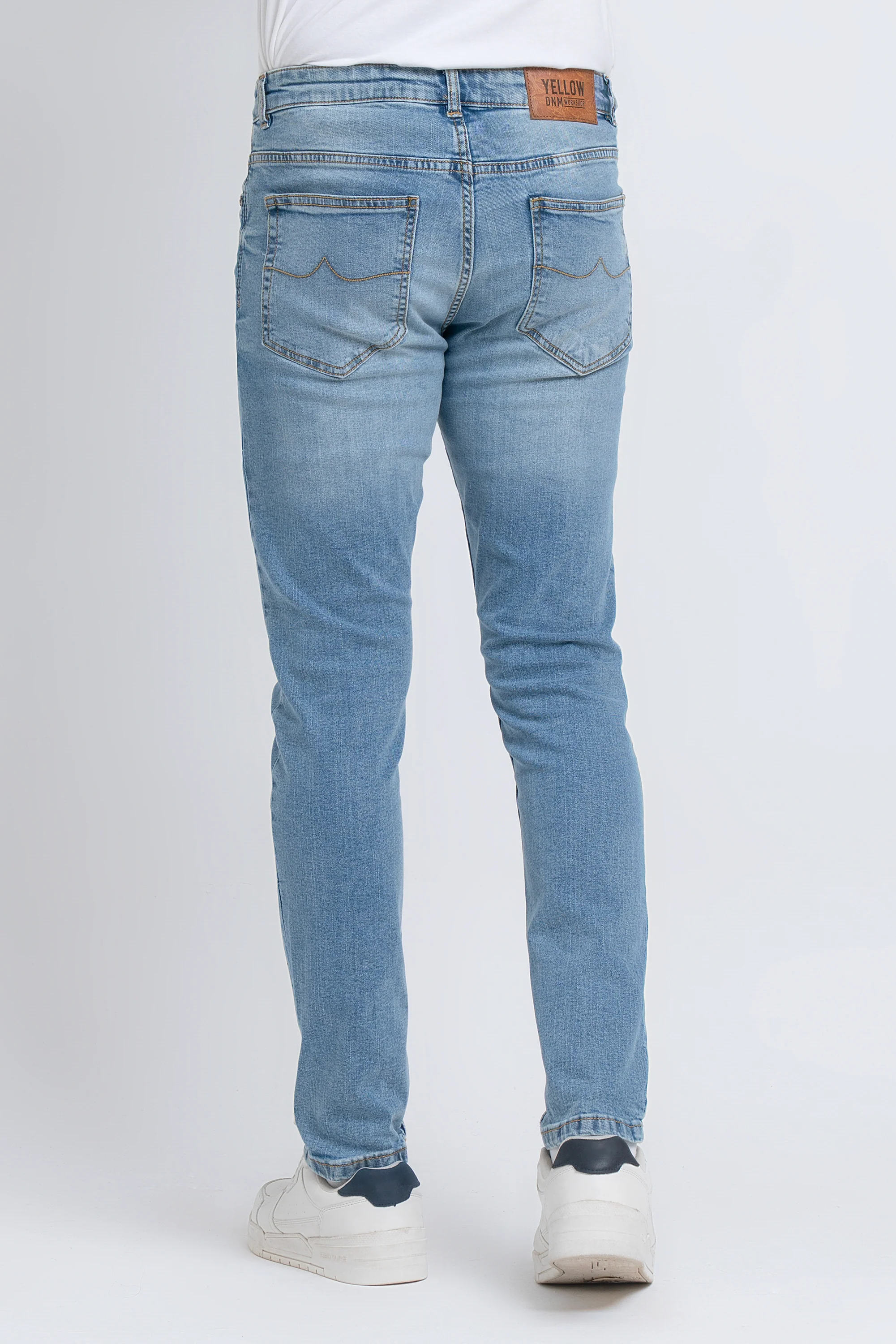 Tapered Fit Blue Jeans - Image 5