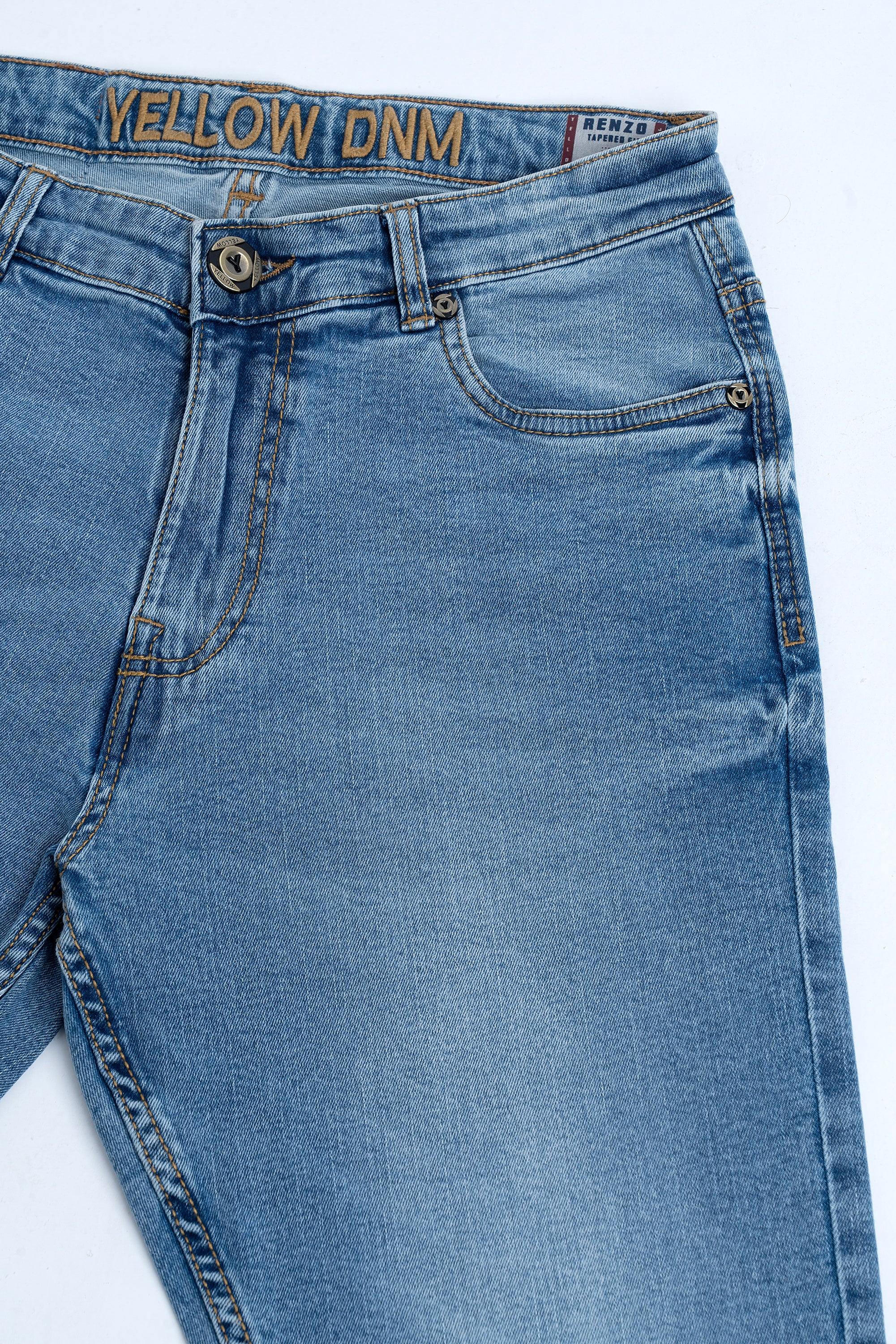 Tapered Fit Blue Jeans - Image 8