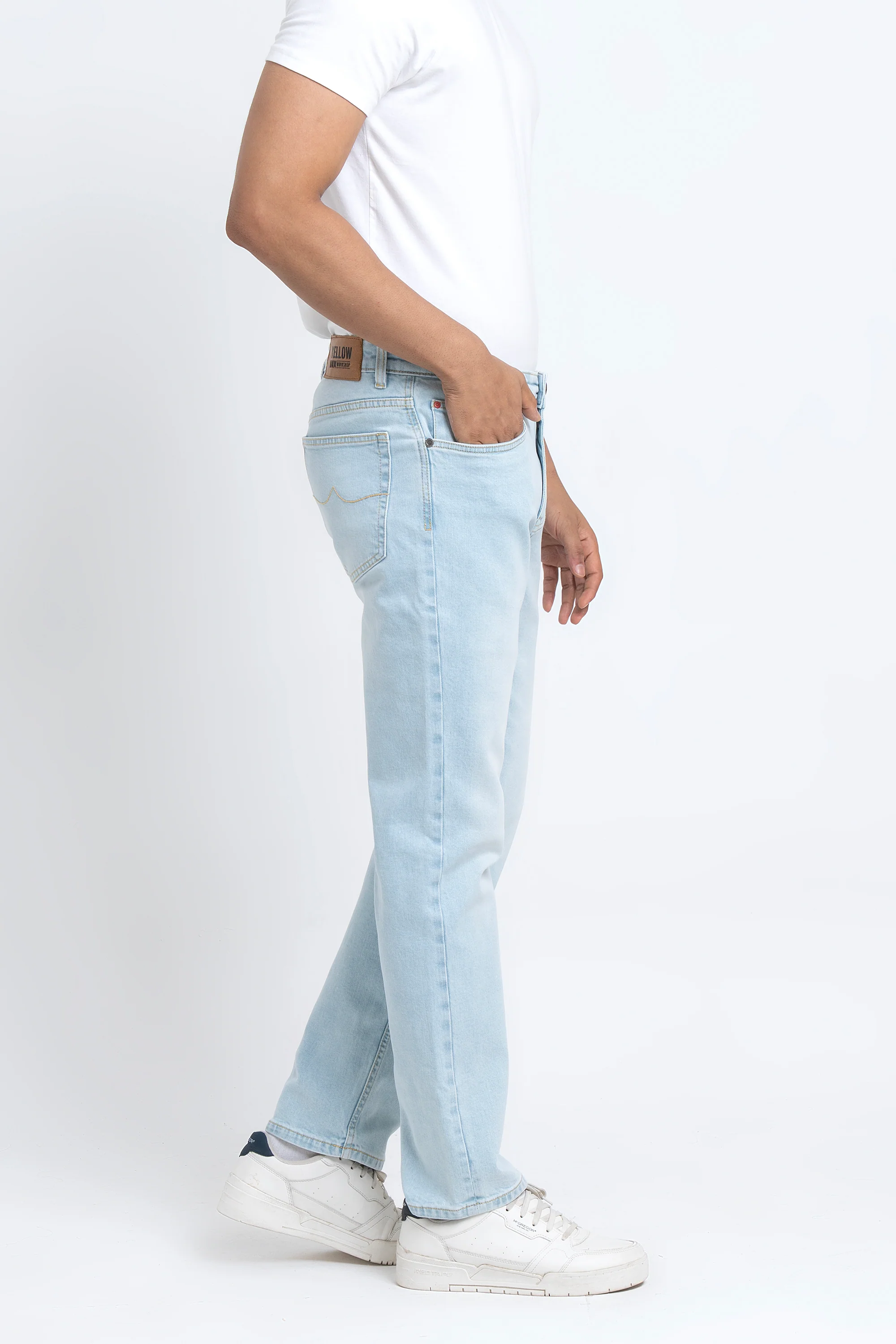 Straight Fit Sky Blue Jeans - Image 3