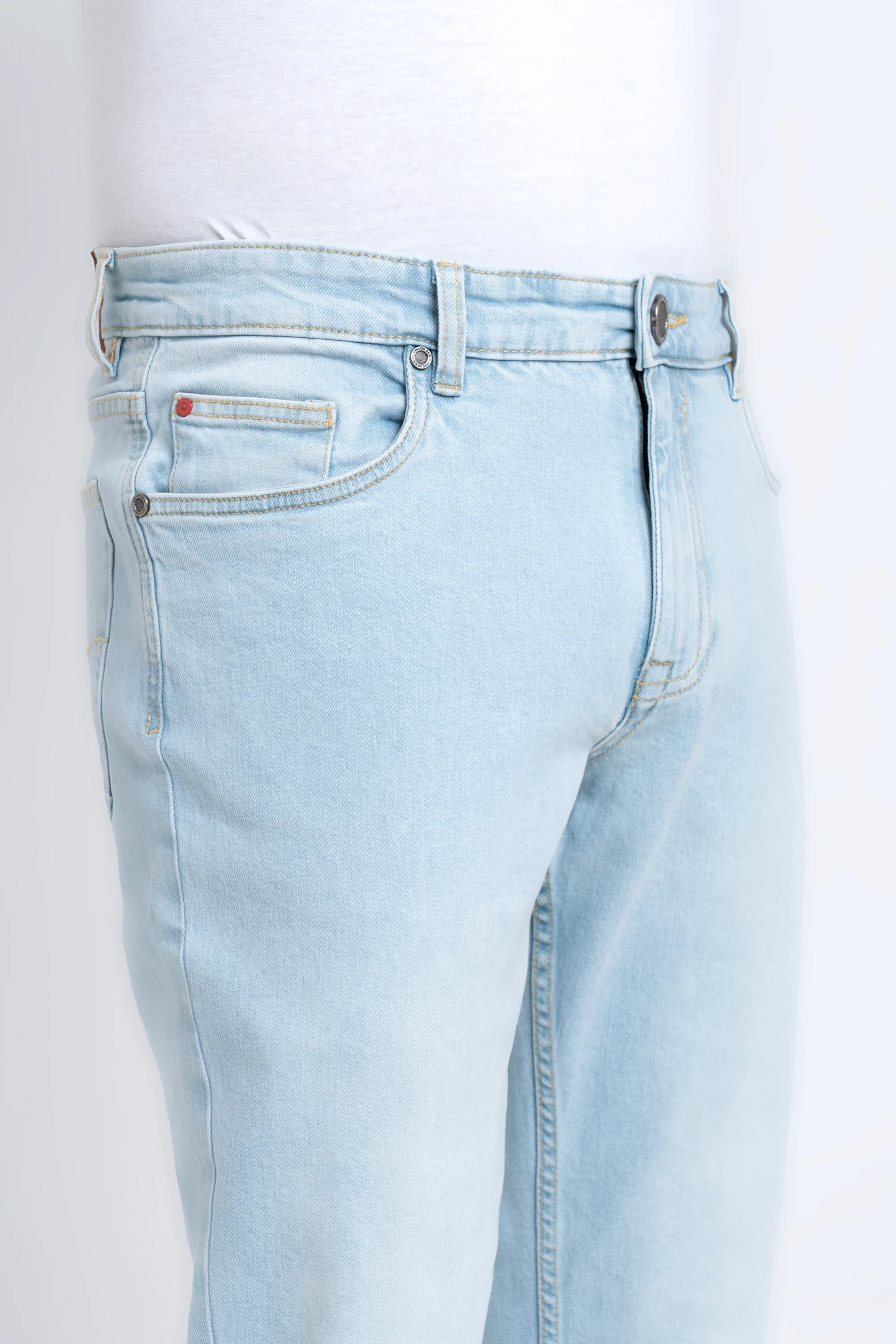 Straight Fit Sky Blue Jeans - Image 5