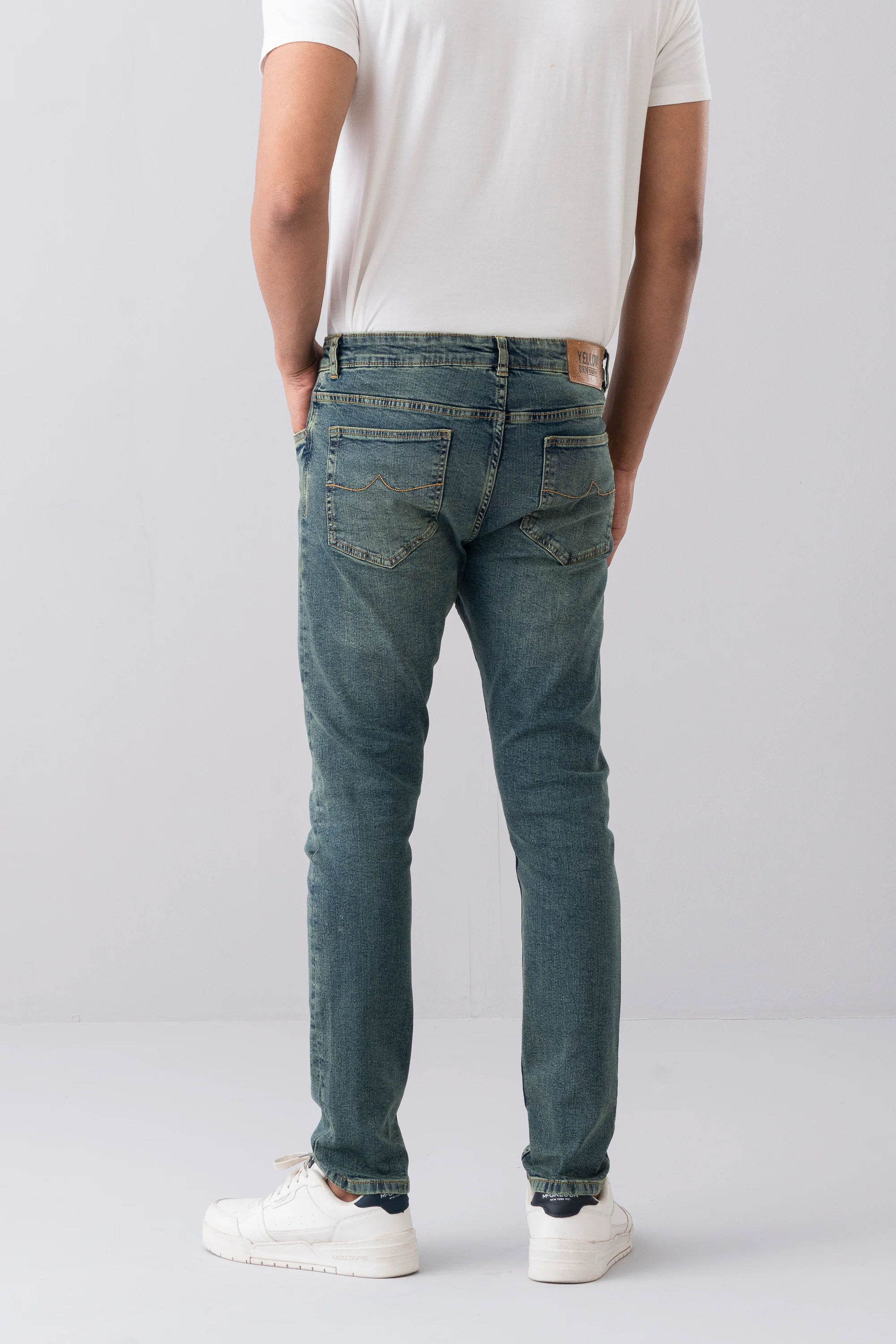 Slim Fit Moss Green Jeans - Image 5