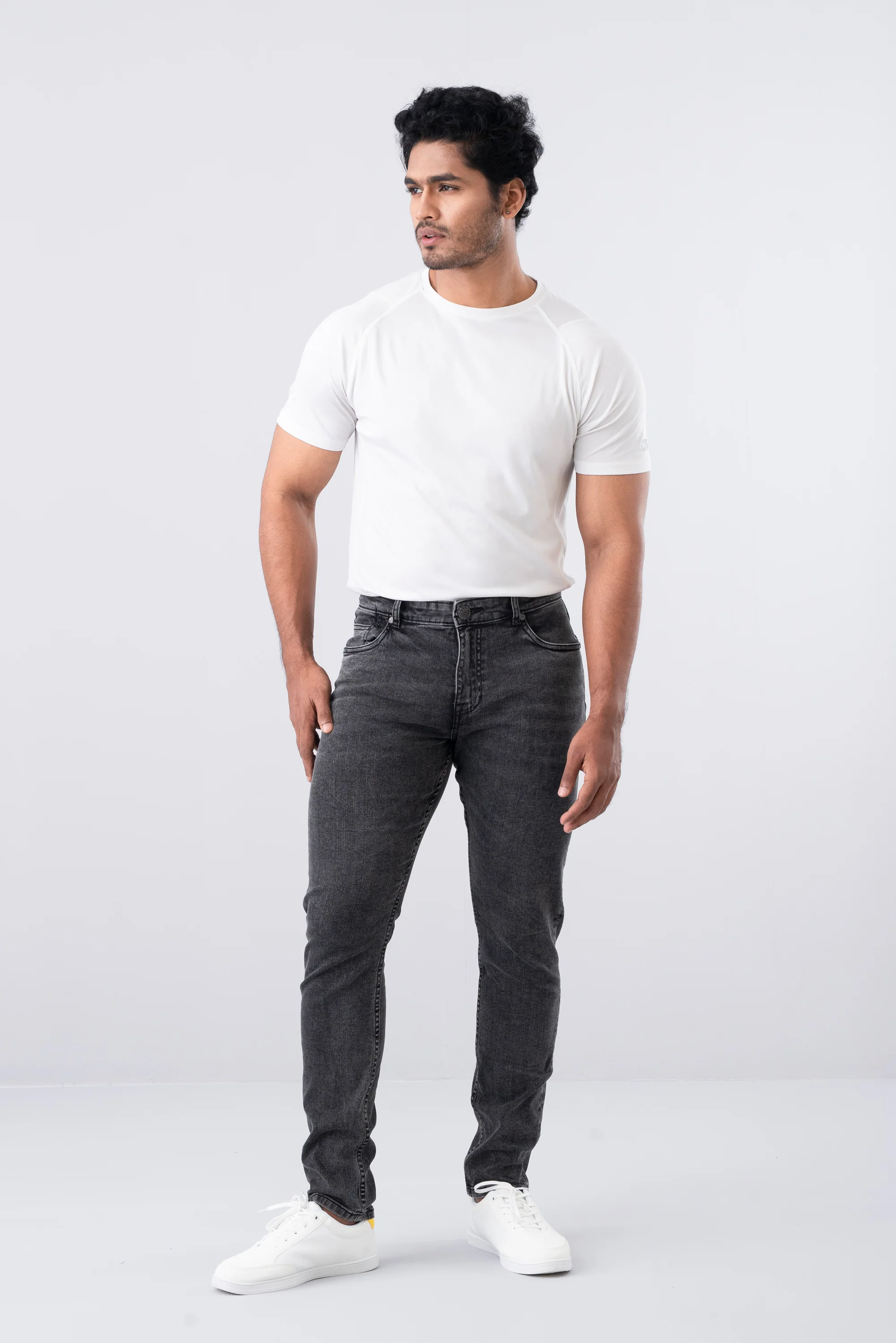 Tapered Fit Black Jeans - Image 2