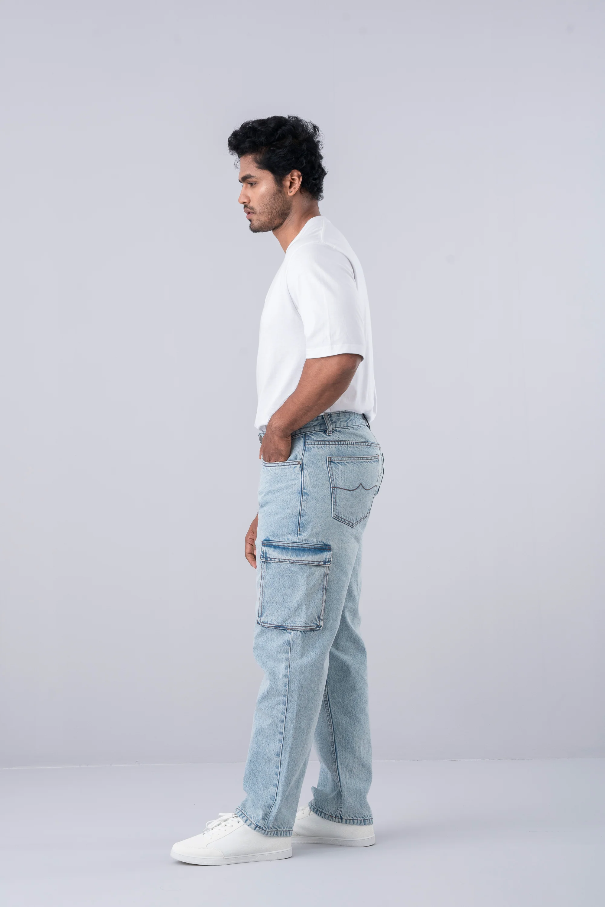 Baggy Fit Blue Jeans - Image 3