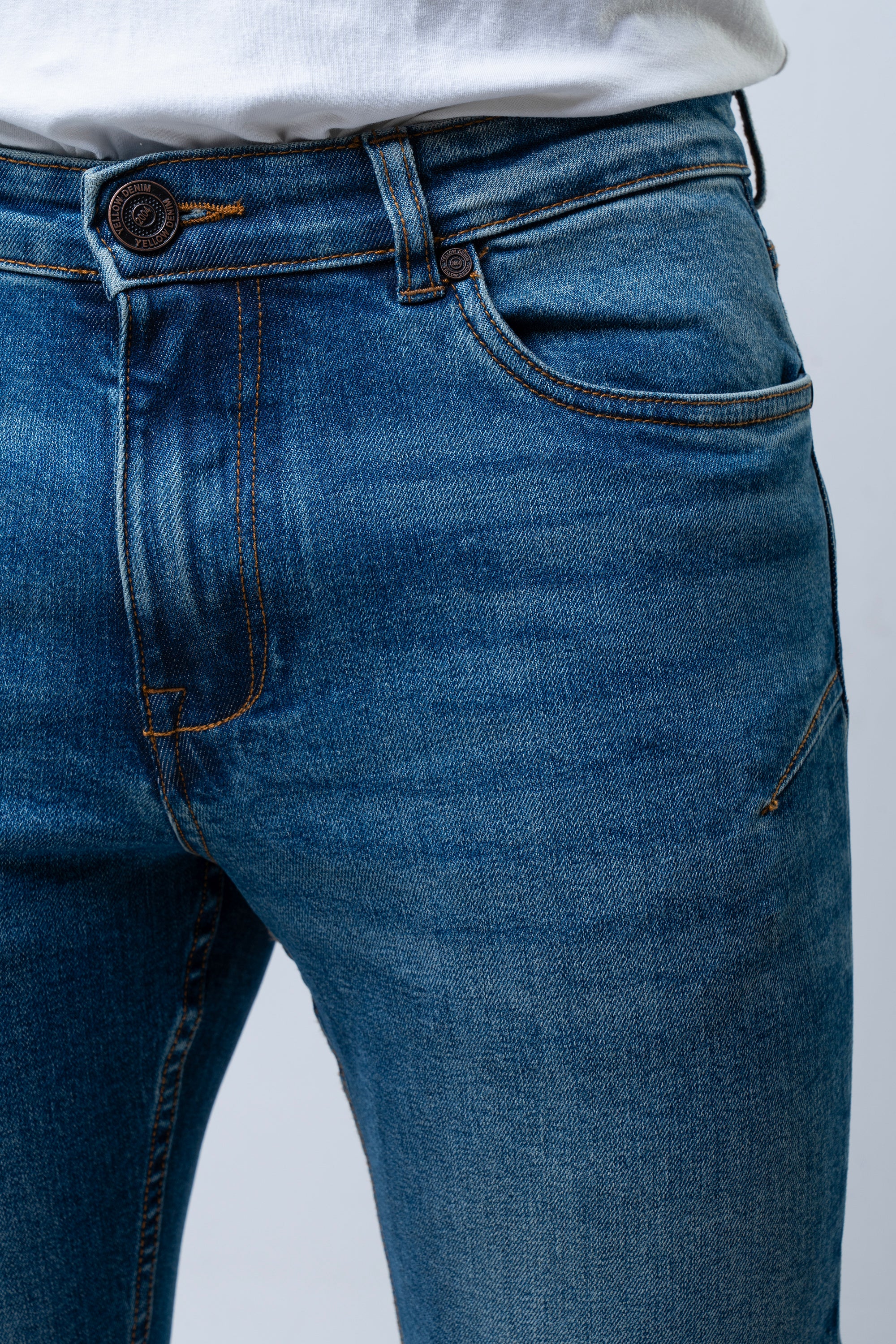 Tapered Fit Blue Jeans - Image 5