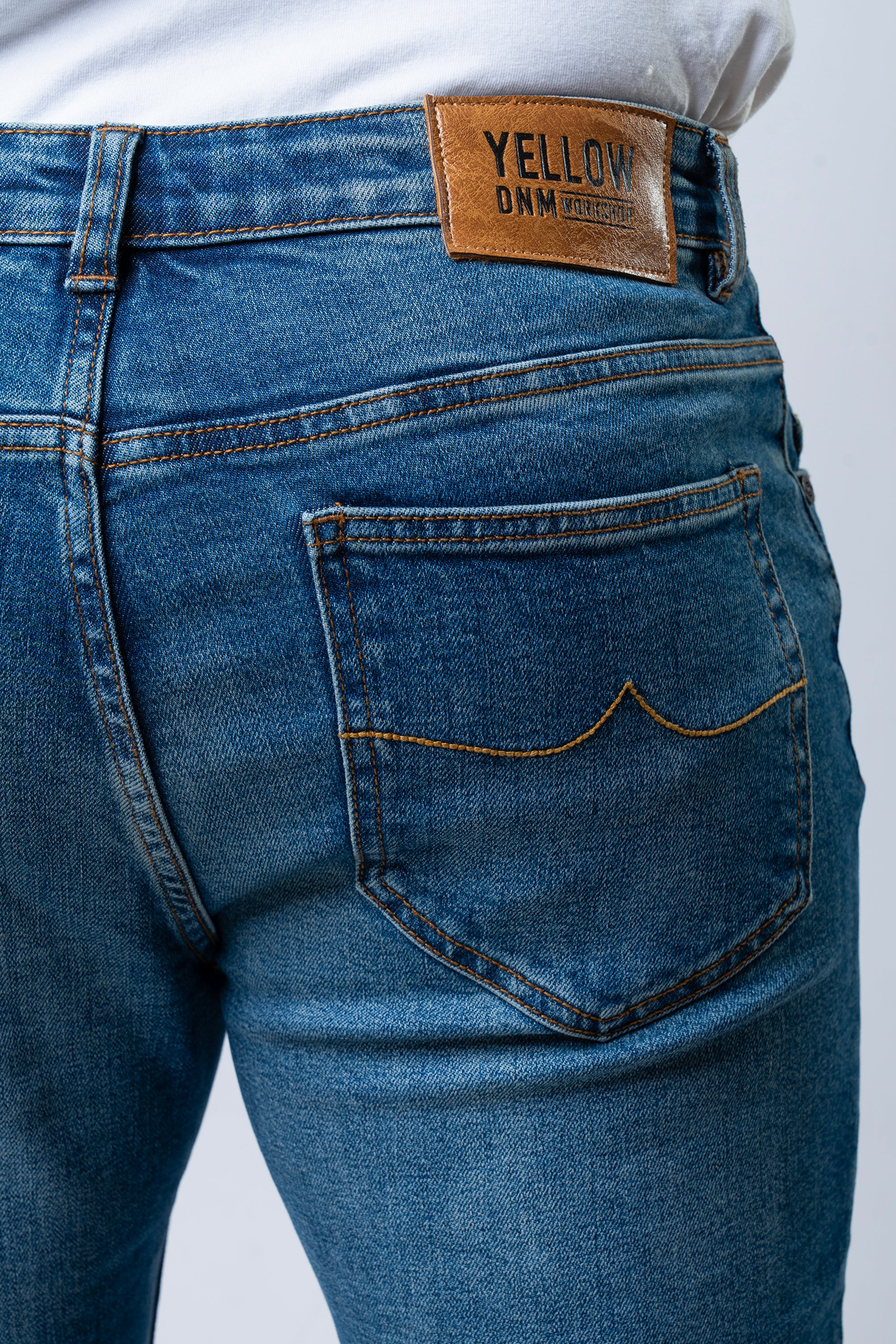 Tapered Fit Blue Jeans - Image 7