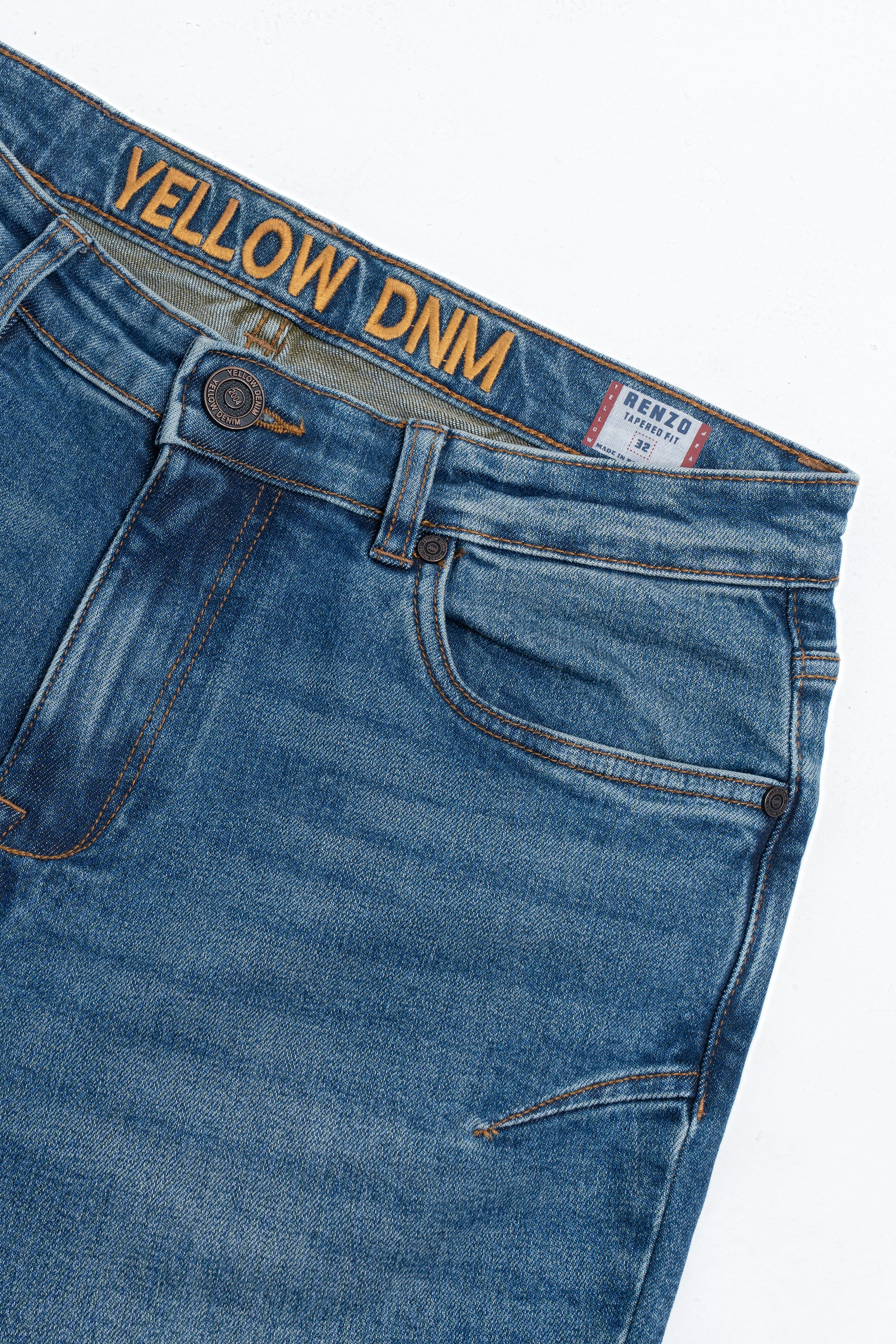 Tapered Fit Blue Jeans - Image 9
