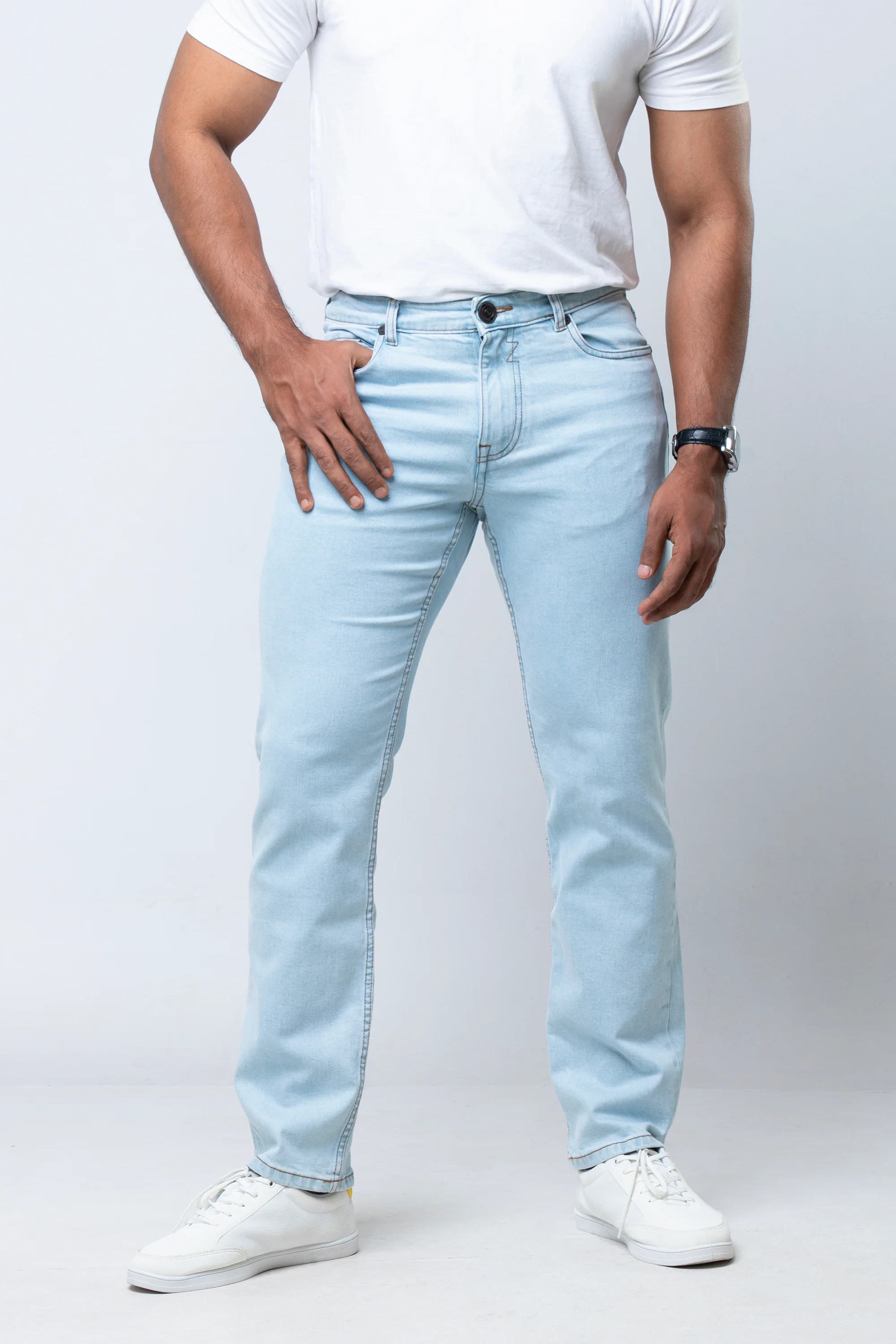 Straight Fit Blue Jeans - Image 10