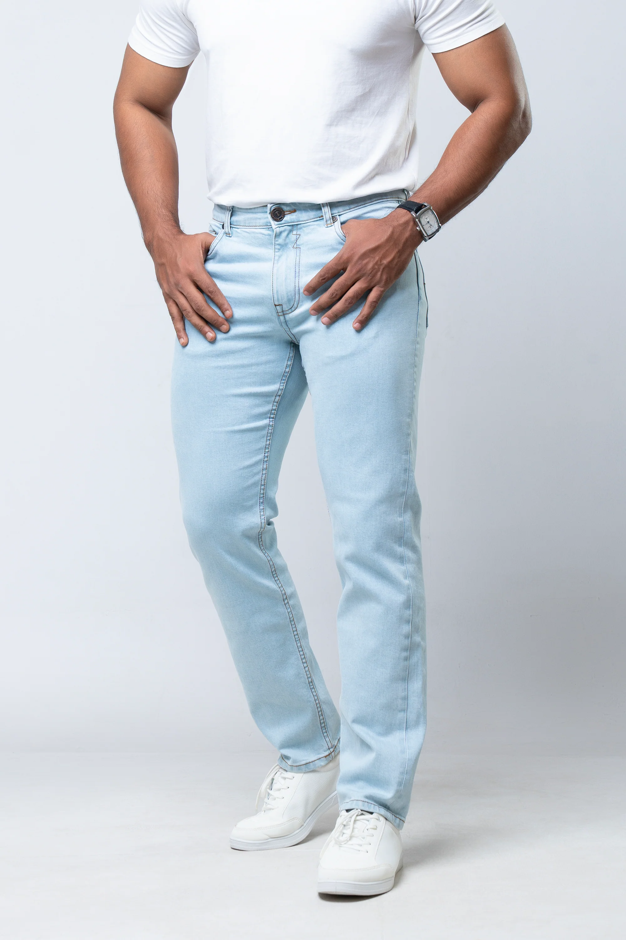 Straight Fit Blue Jeans - Image 11