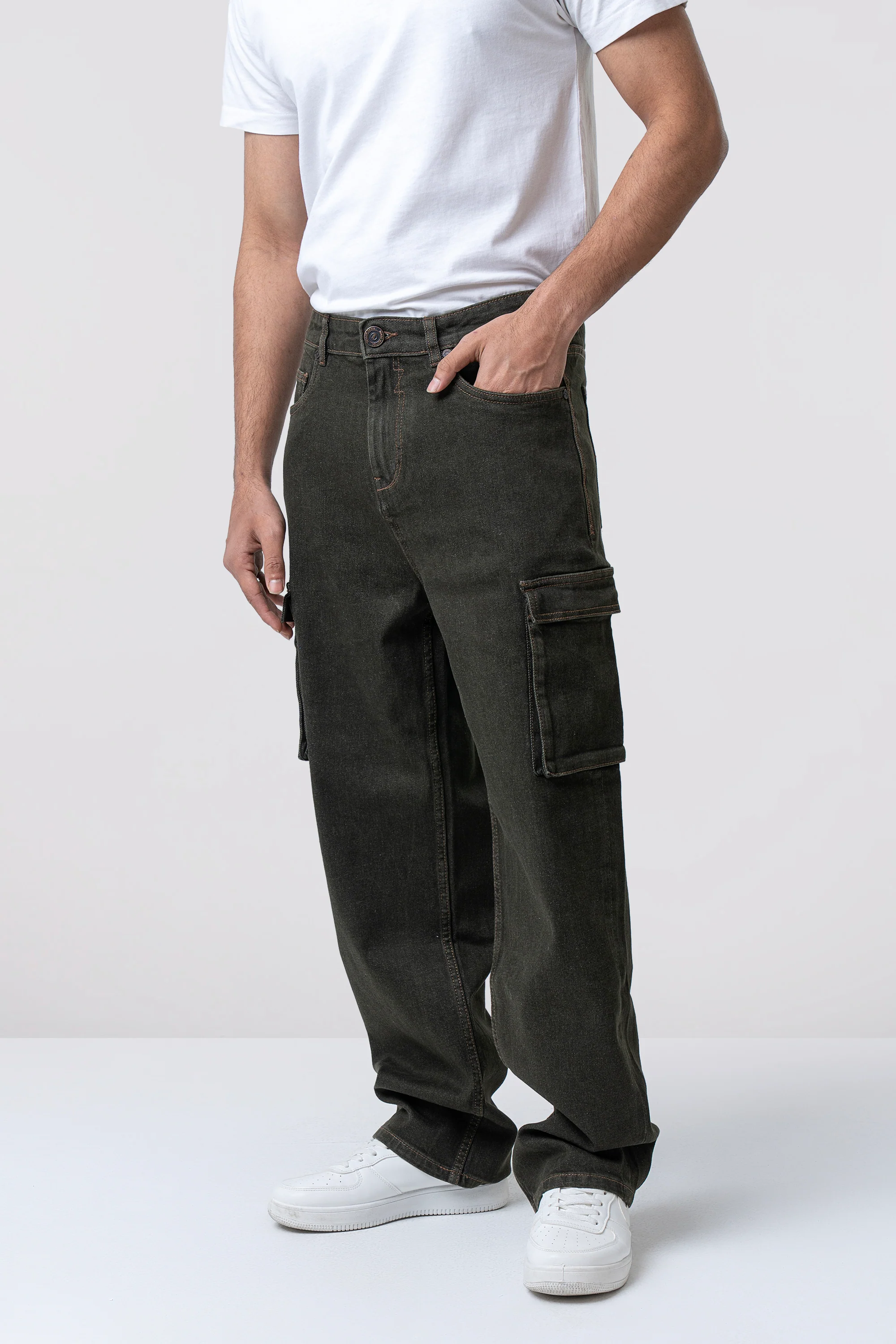 Baggy Fit Green Jeans