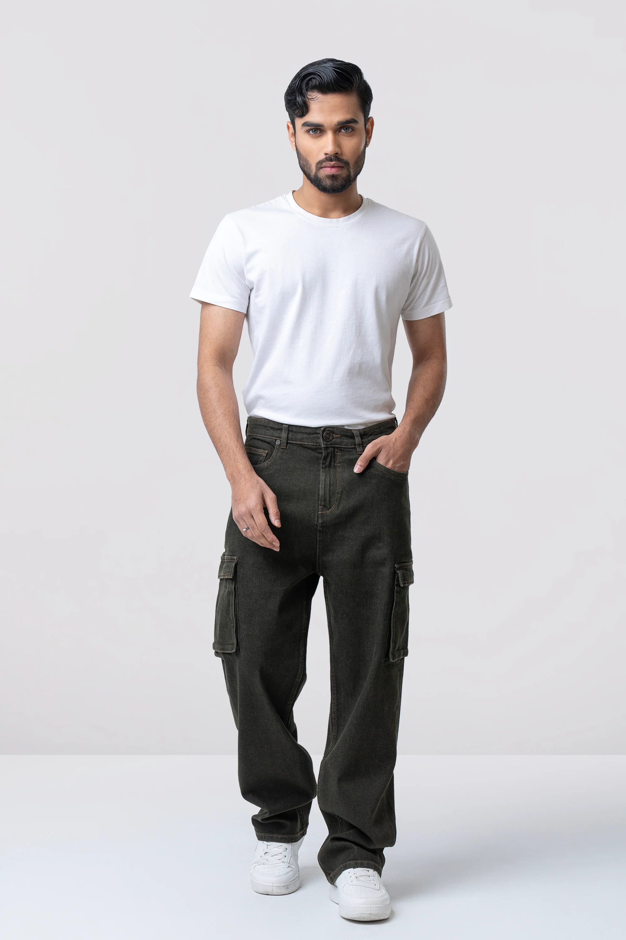 Baggy Fit Green Jeans - Image 2