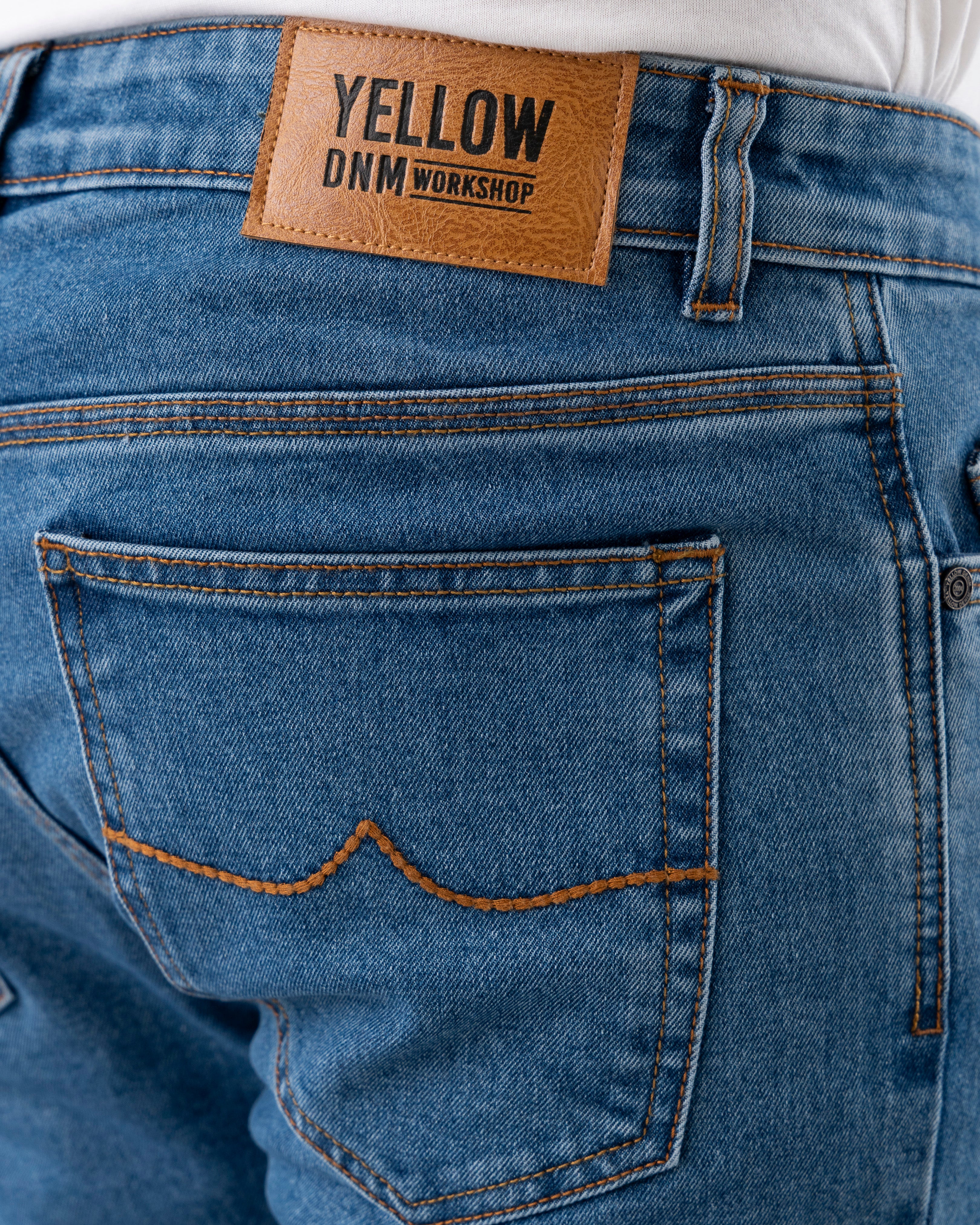 Slim Fit Mid Blue Jeans - Image 6