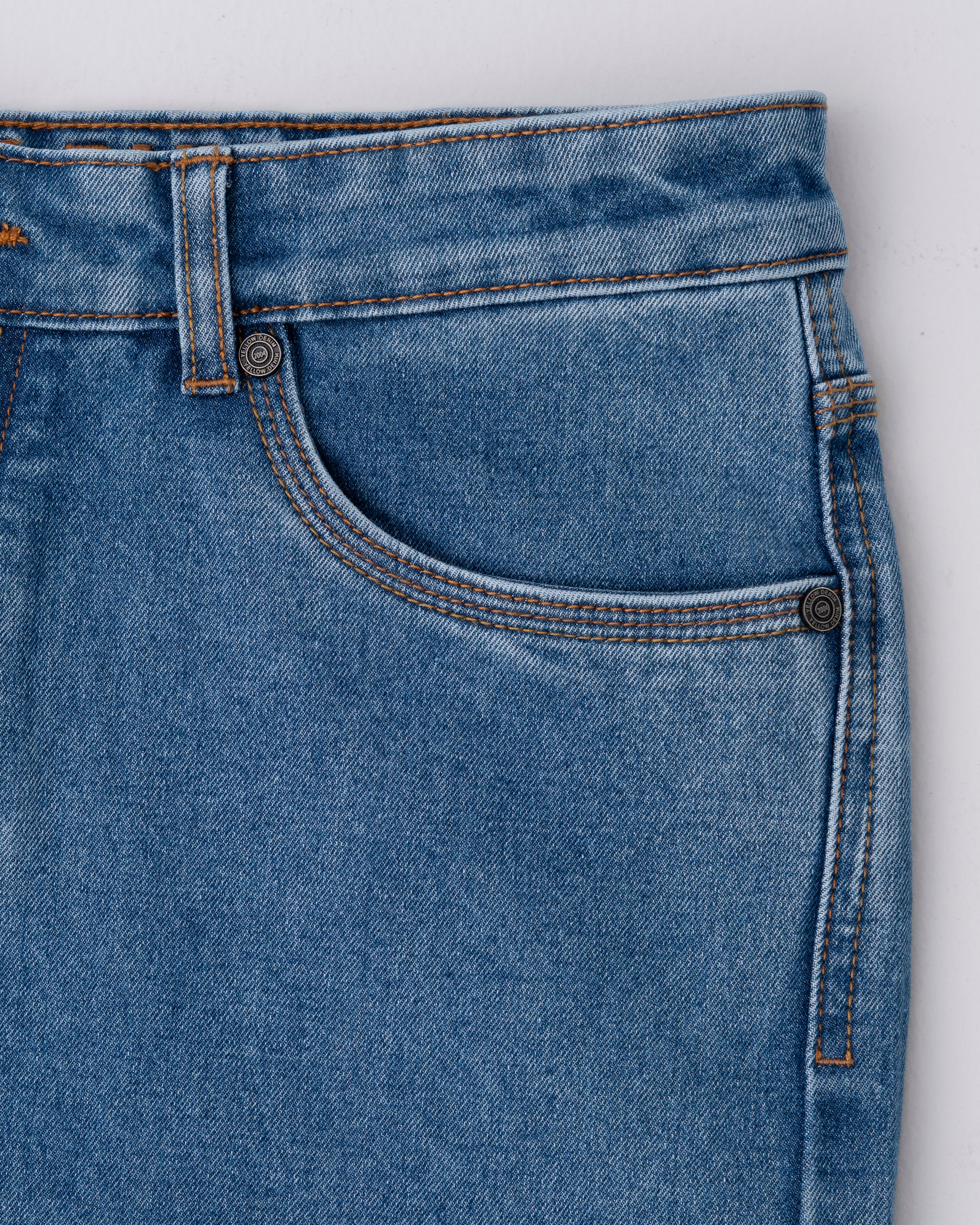 Slim Fit Mid Blue Jeans - Image 7