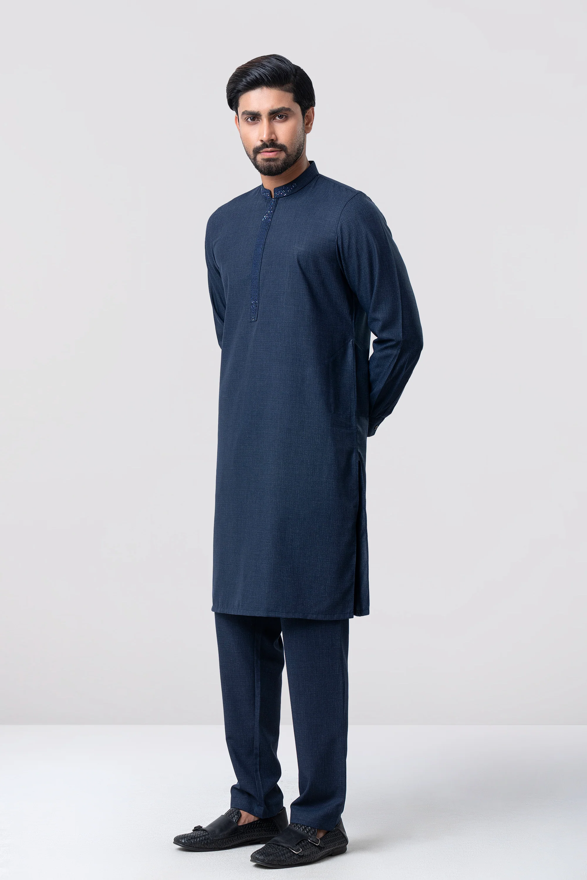 Regular Fit Embroidered Formal Ethnic Kurta Set - Image 8