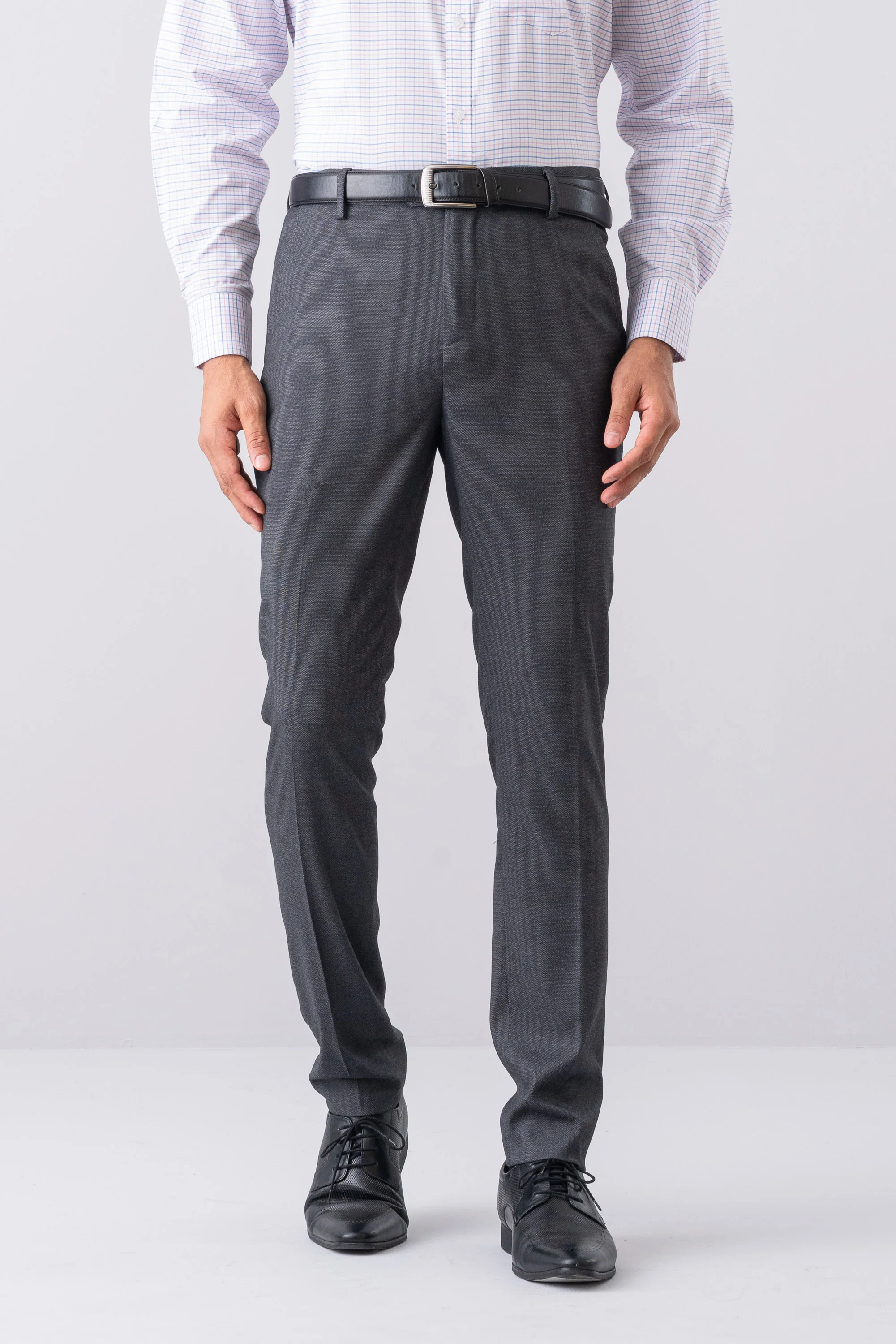 Slim Fit Dobby Texture Formal Pant