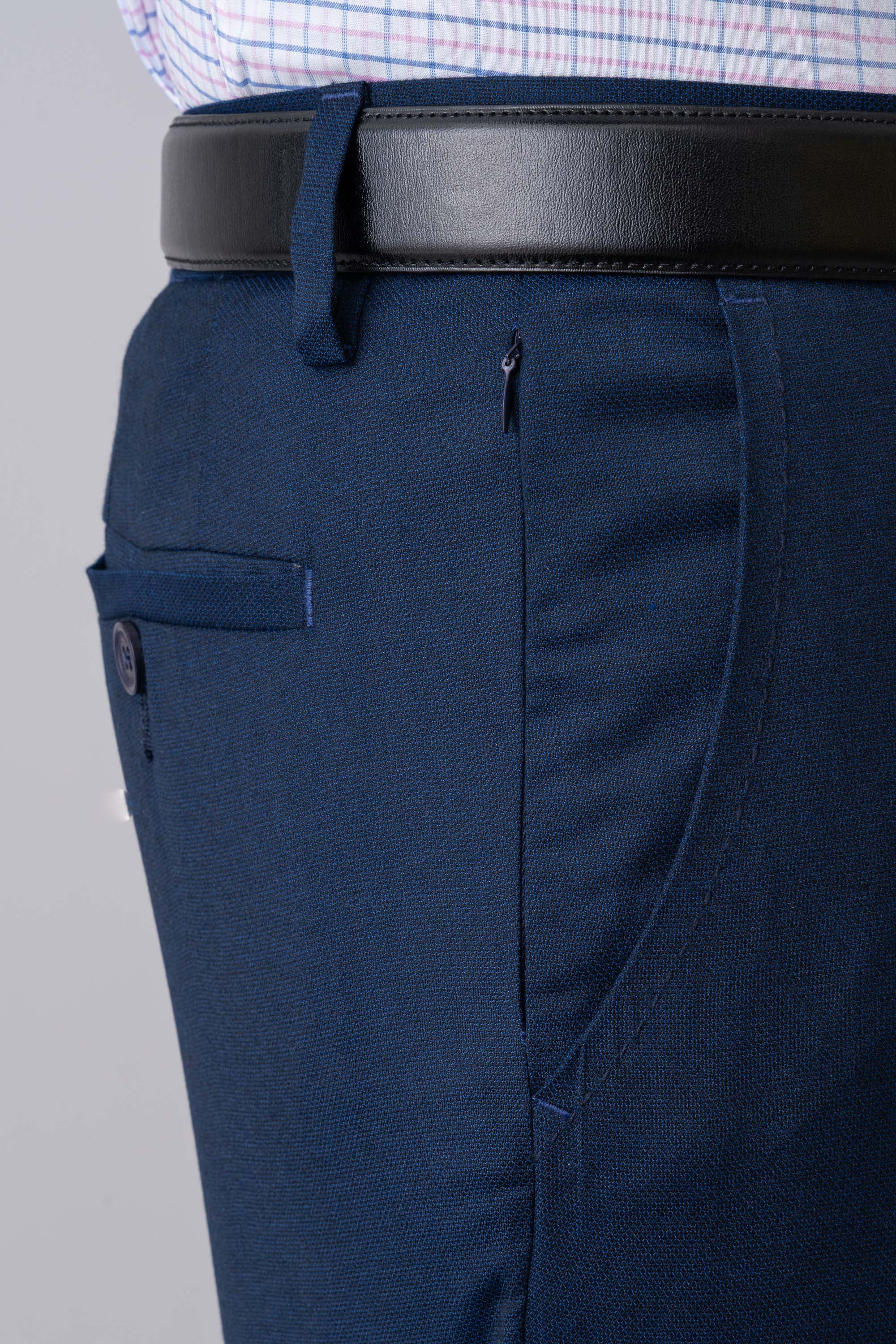 Slim Fit Dobby Texture Formal Pant - Image 10