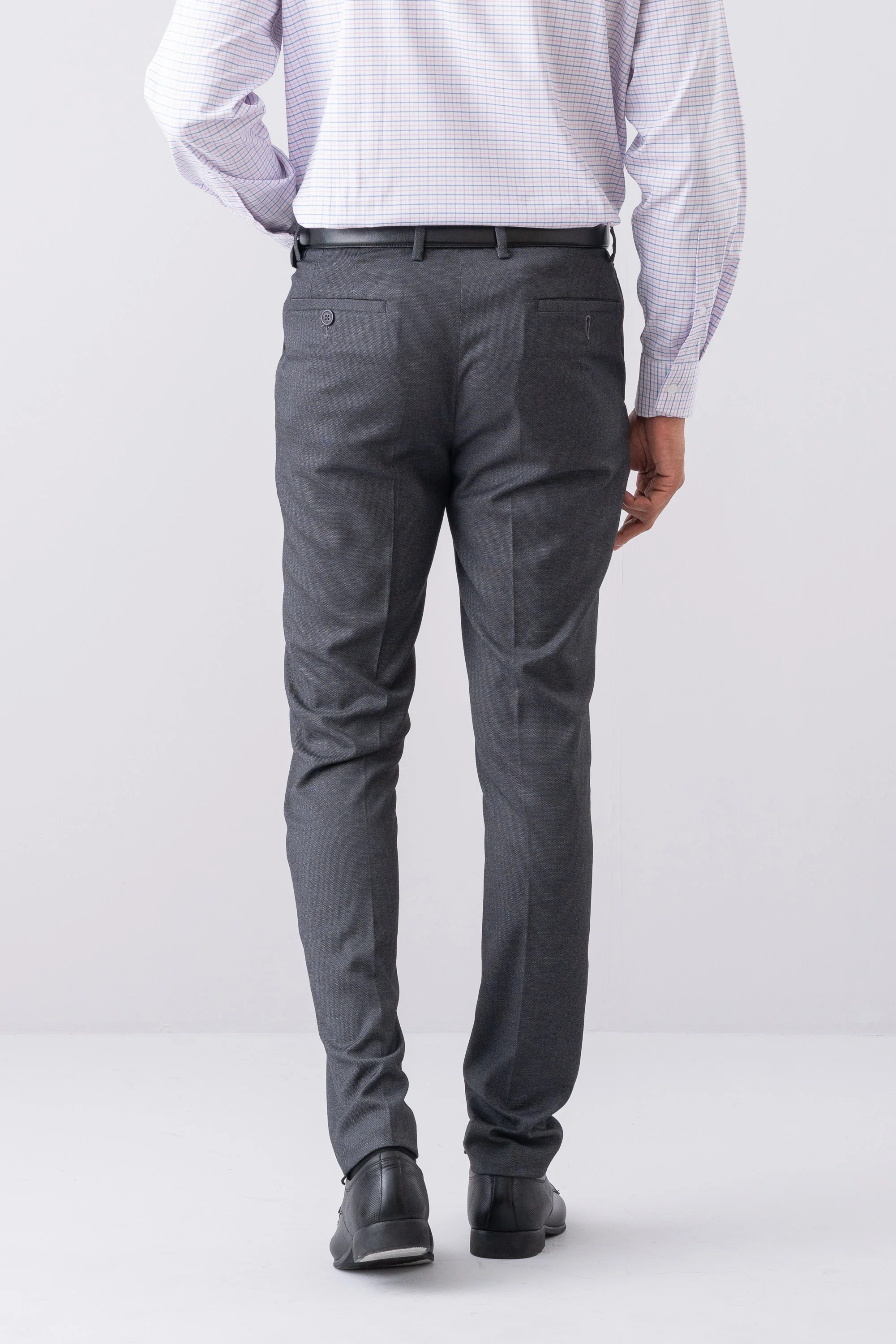Slim Fit Dobby Texture Formal Pant - Image 4
