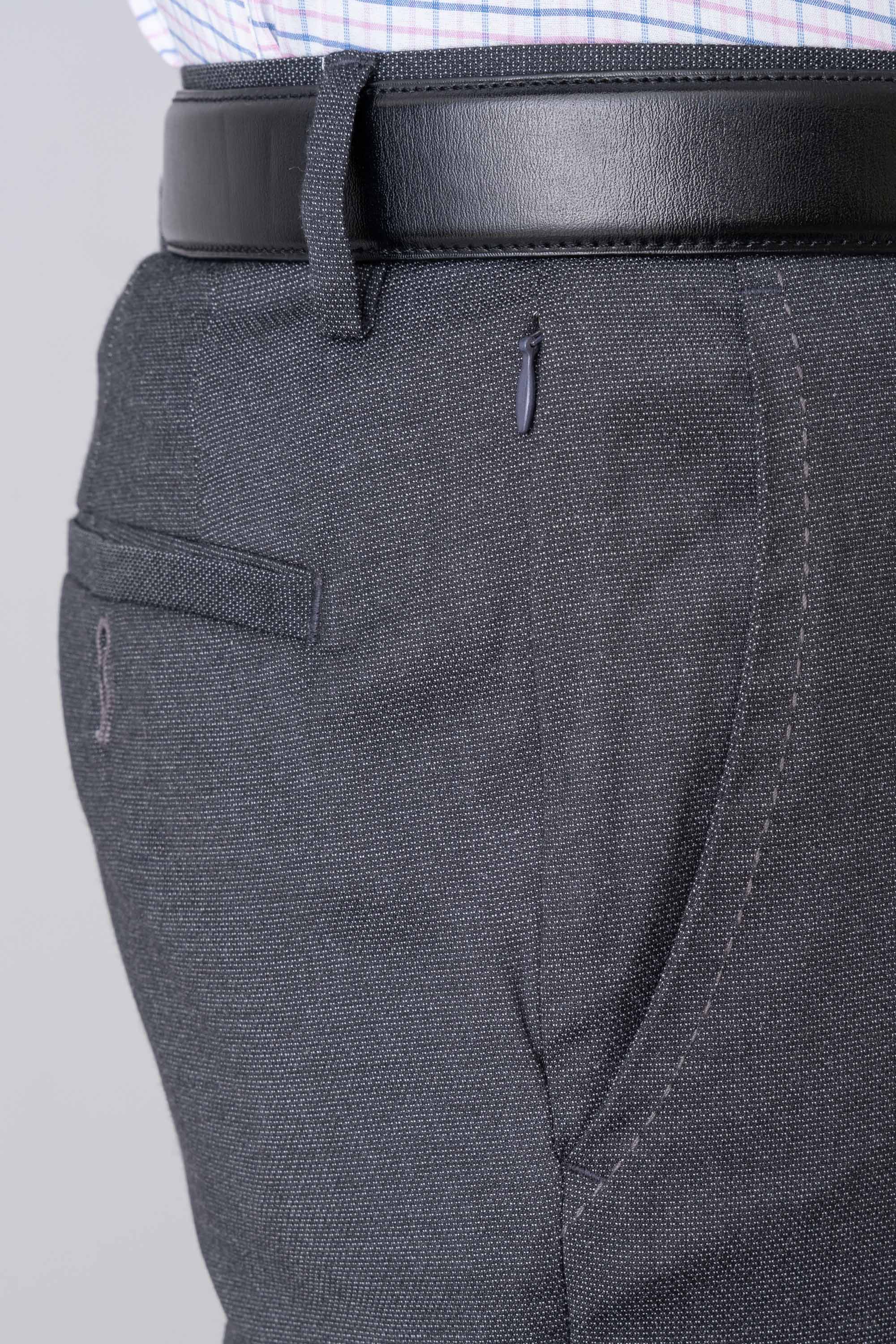 Slim Fit Dobby Texture Formal Pant - Image 5