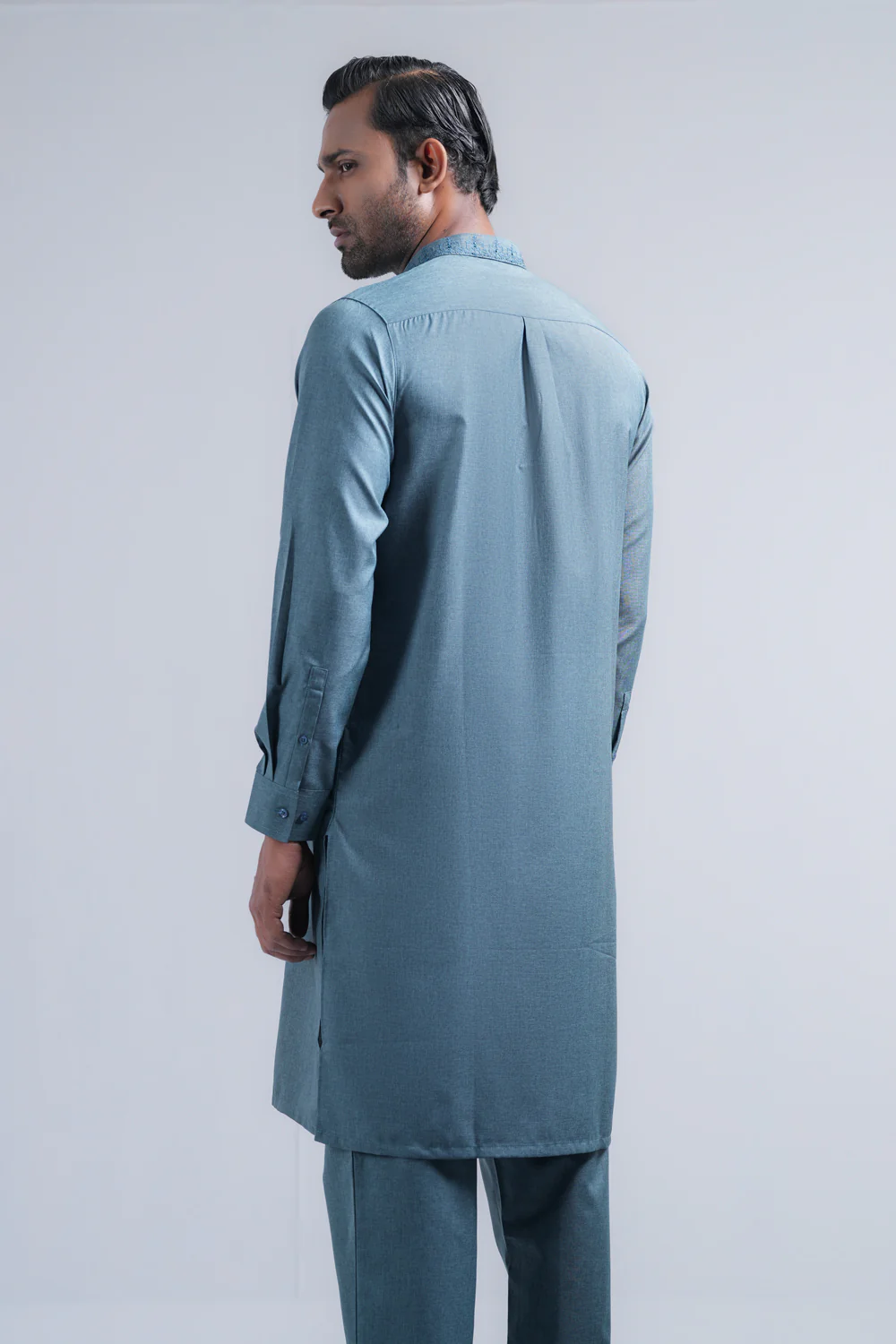 Regular Fit Embroidered Semi-Formal Kurta Set - Image 5
