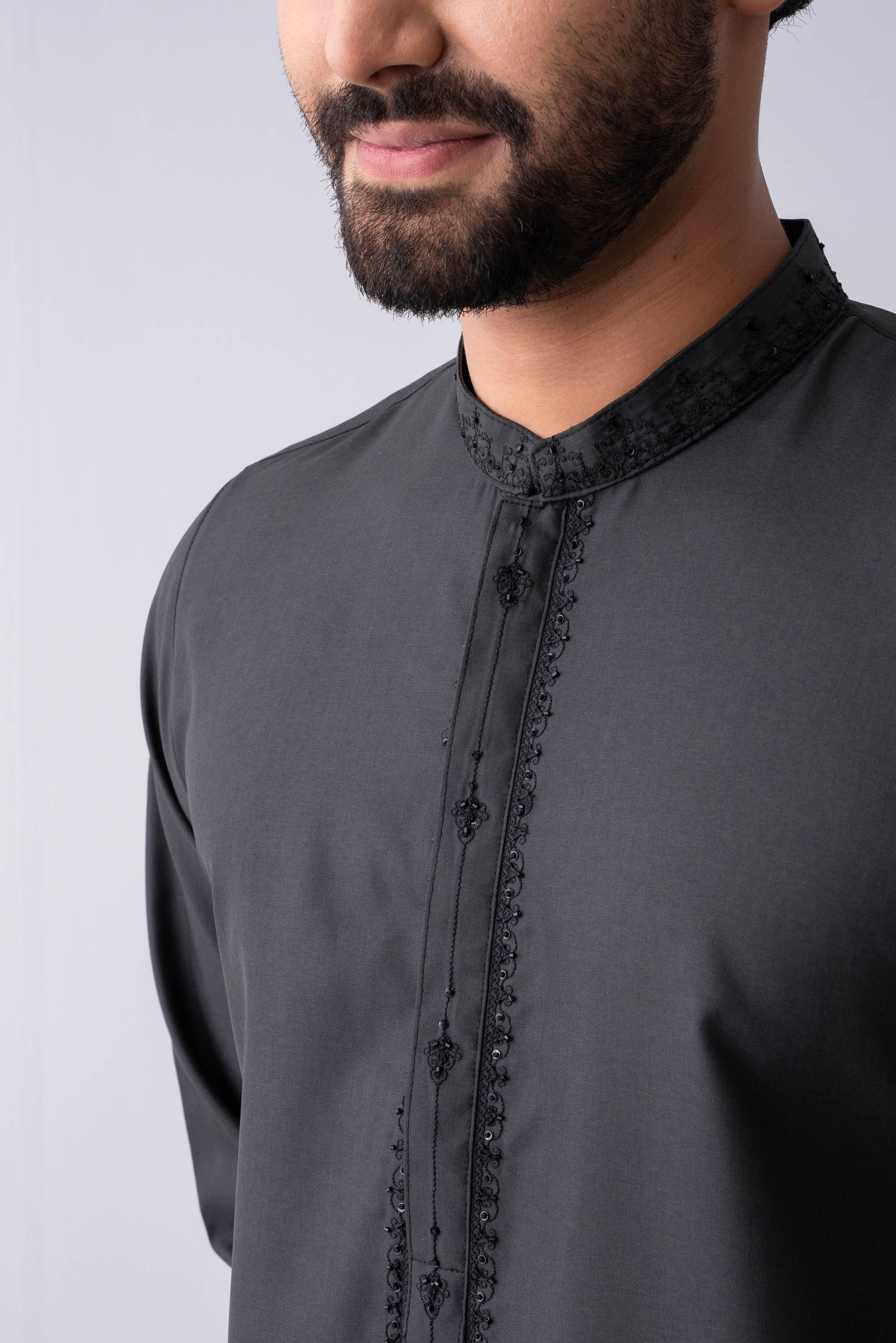 Regular Fit Embroidered Semi-Formal Kurta Set - Image 7