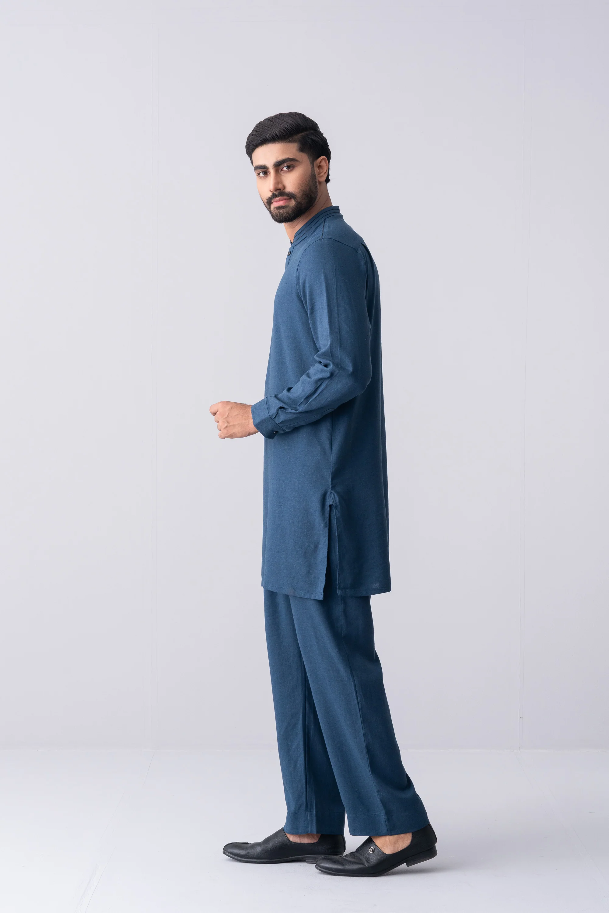 Regular Fit Blended Fabric Formal Kurta Set - Image 3