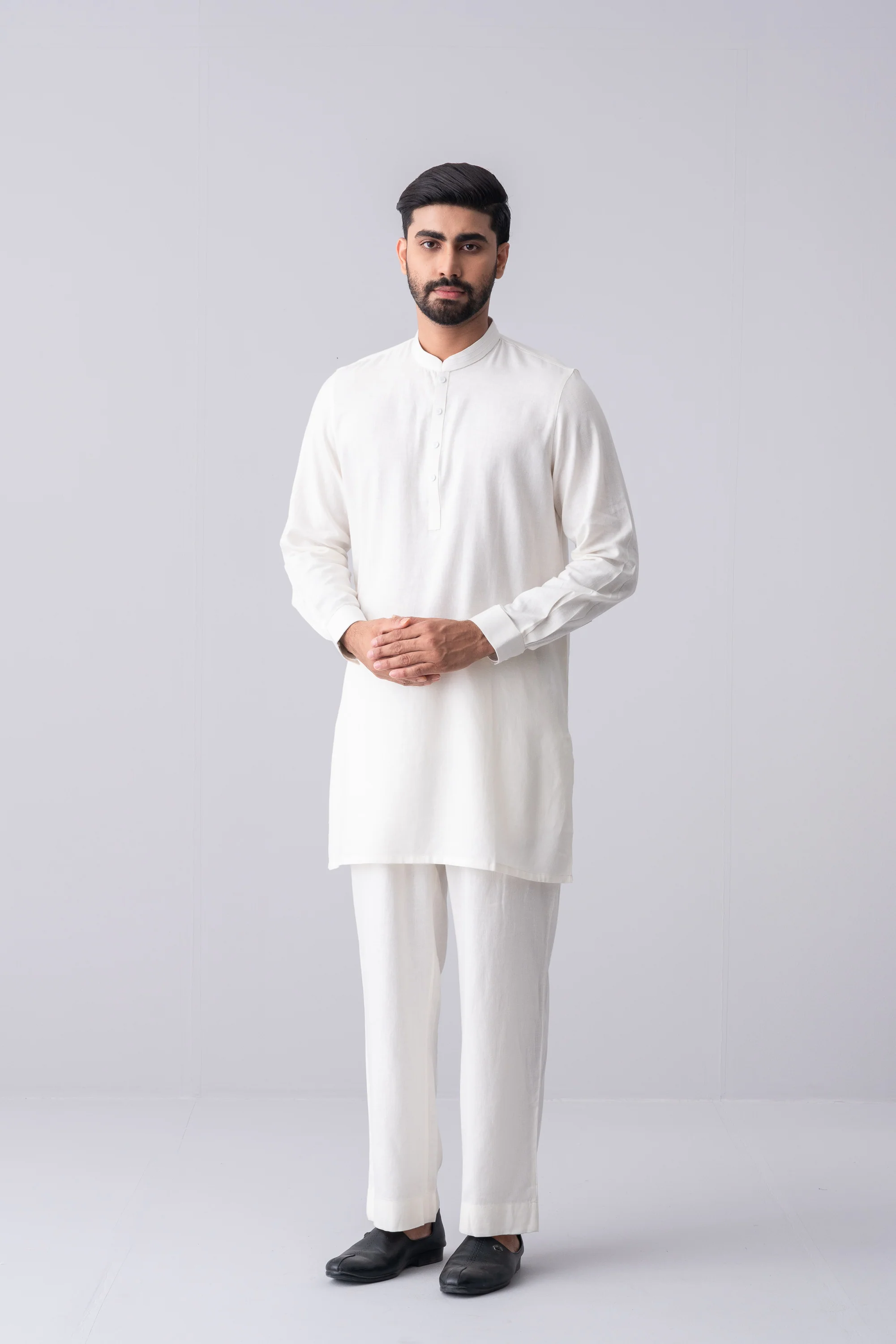 Regular Fit Blended Fabric Formal Kurta Set - Image 6