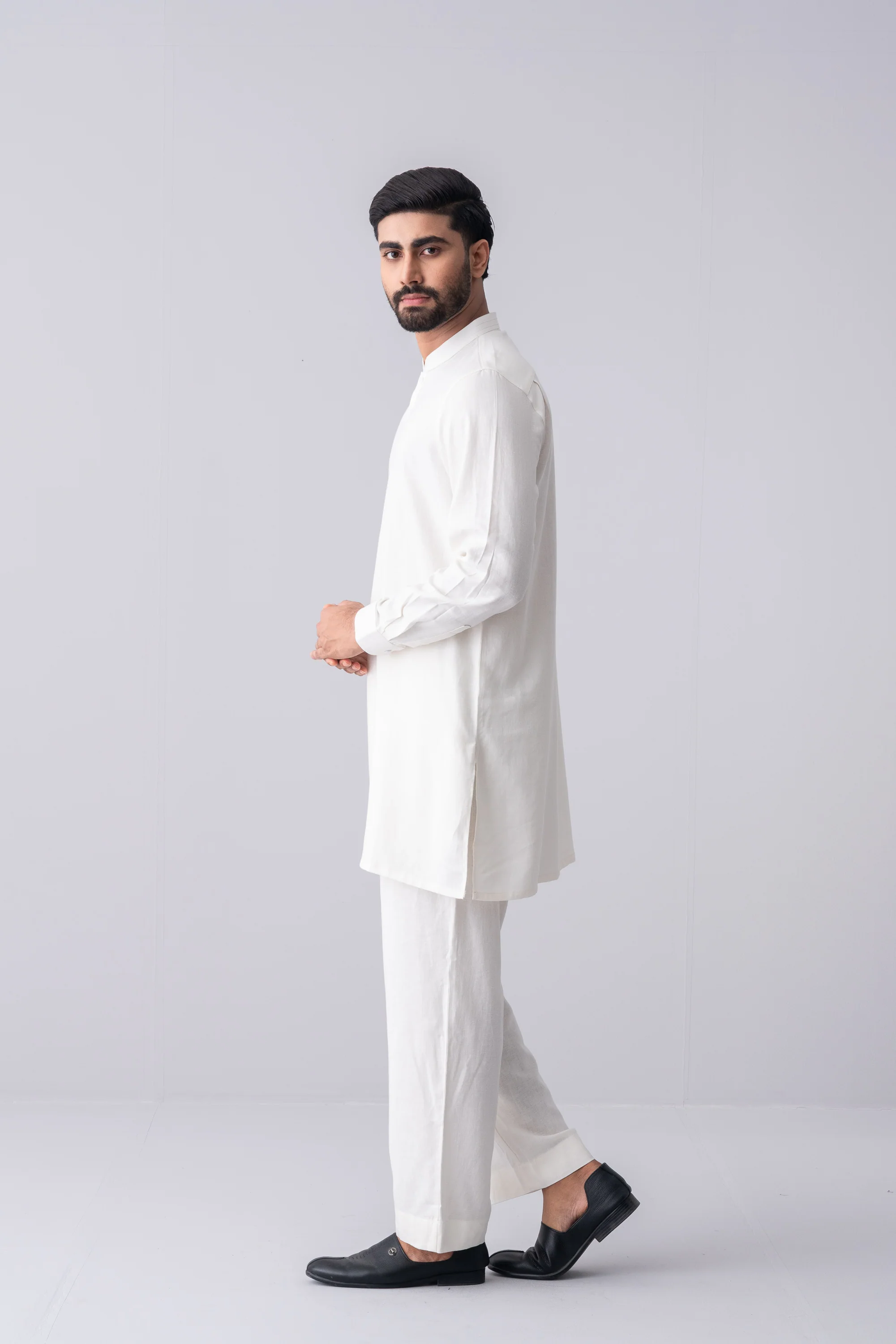 Regular Fit Blended Fabric Formal Kurta Set - Image 8