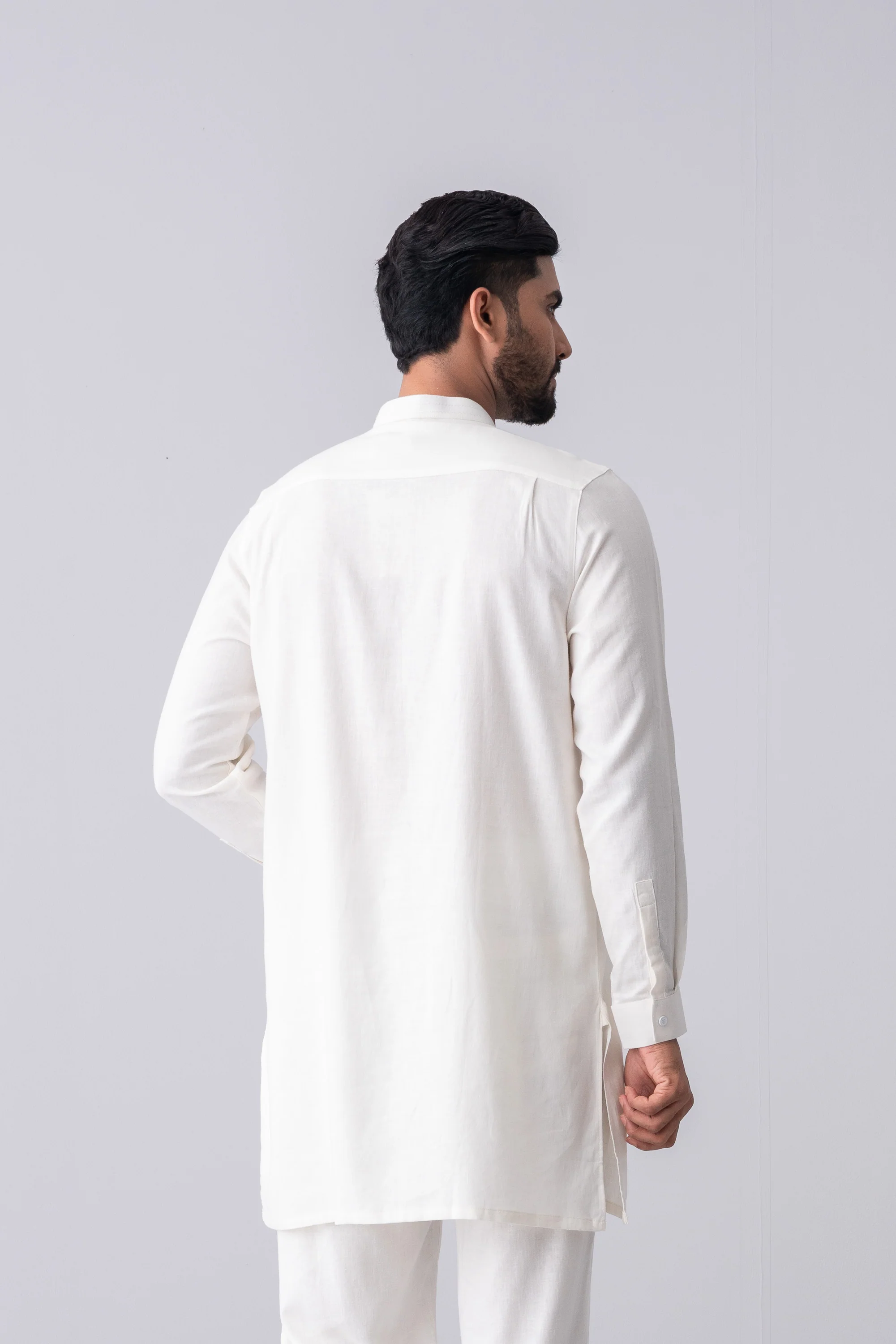 Regular Fit Blended Fabric Formal Kurta Set - Image 9