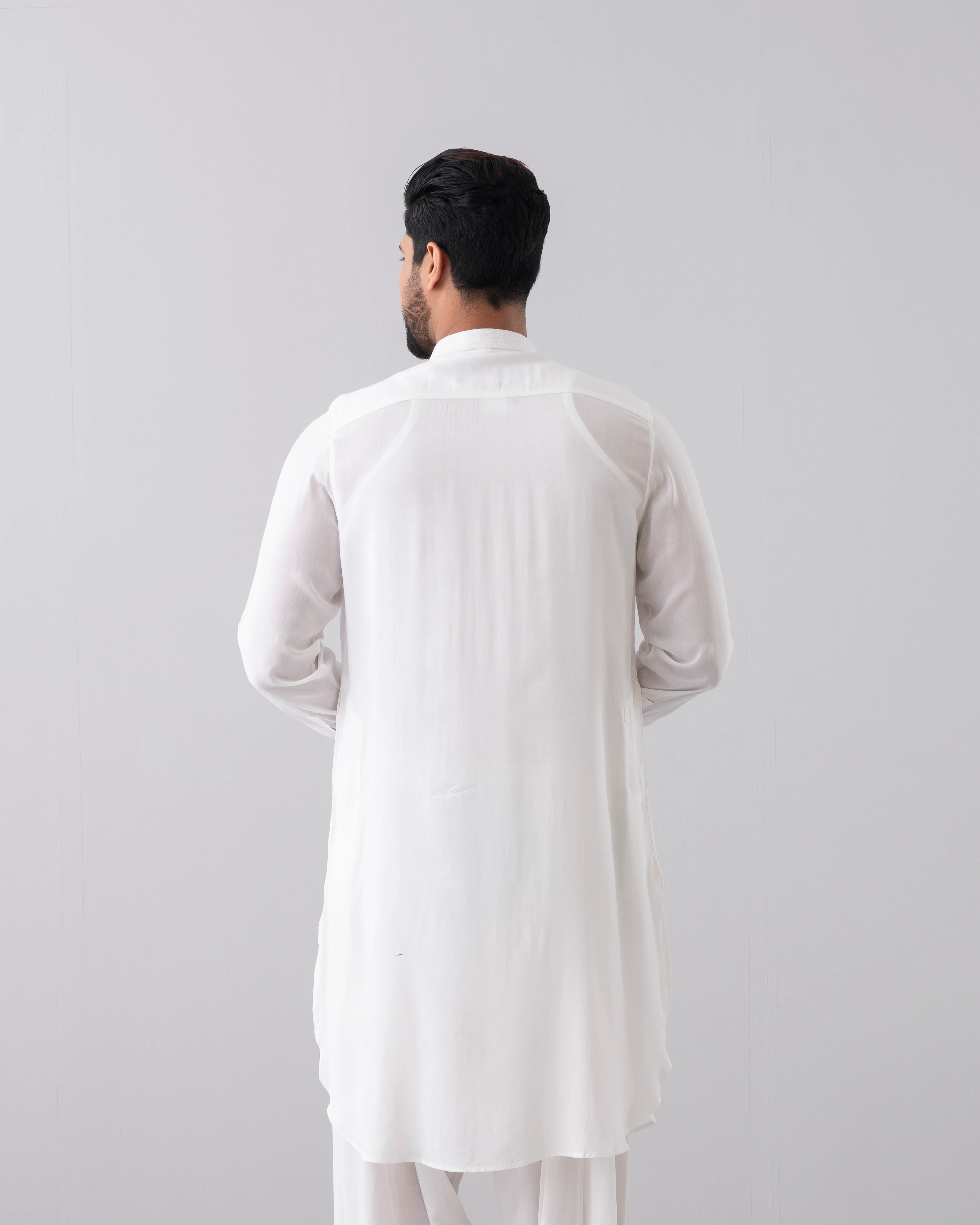 Regular Fit Embroidered Viscose Kabli Set - Image 9