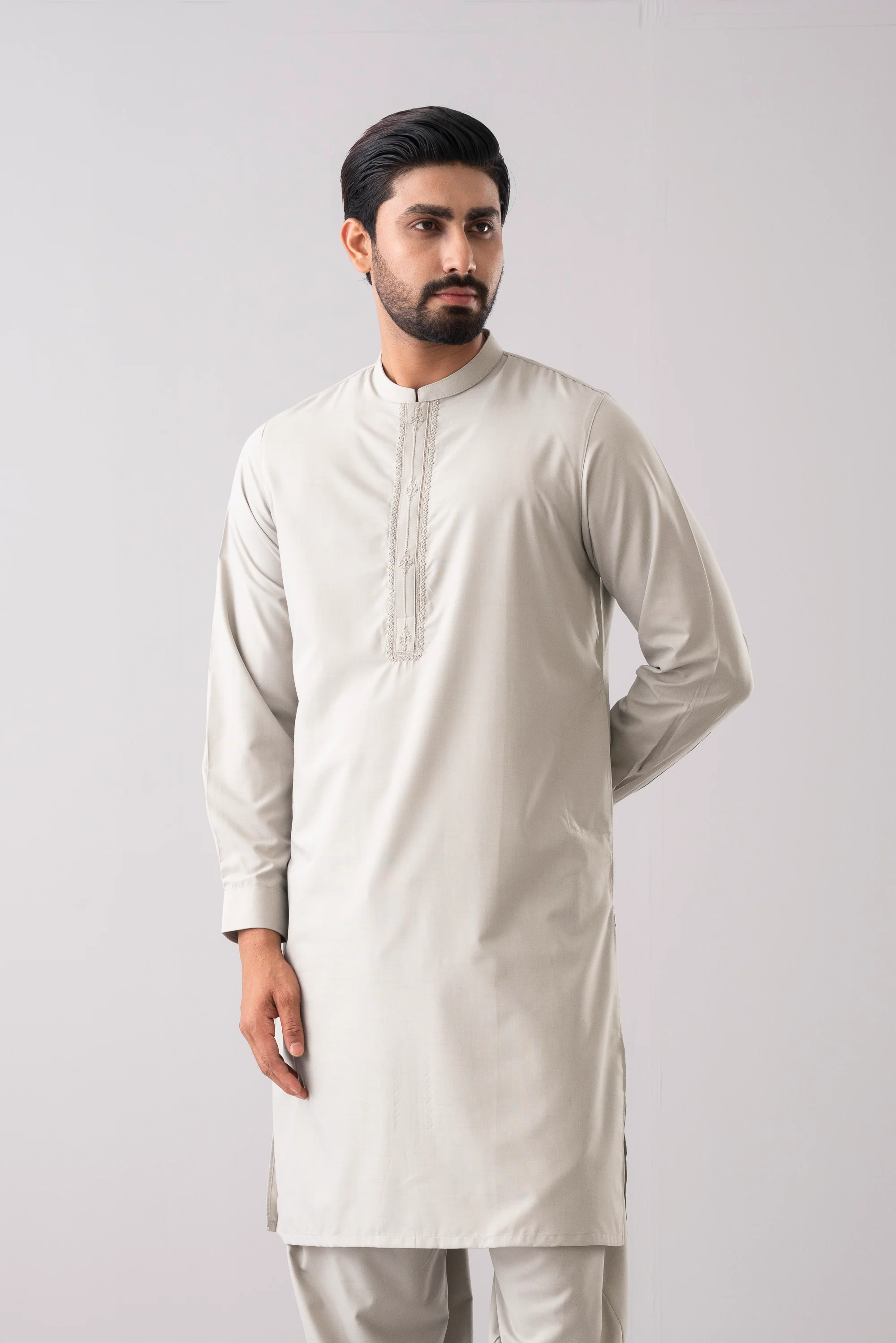 Regular Fit Blended Fabric Formal Kabli Set - Image 10