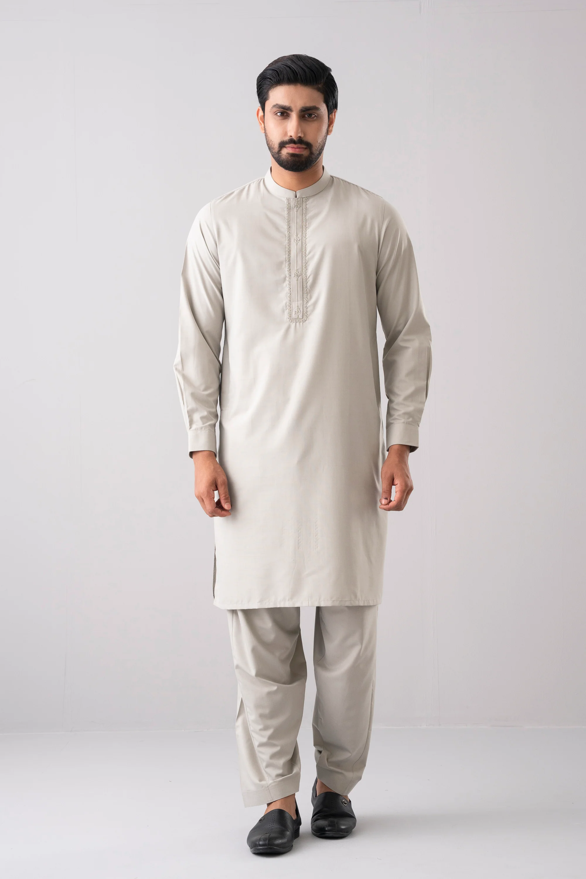 Regular Fit Blended Fabric Formal Kabli Set - Image 8