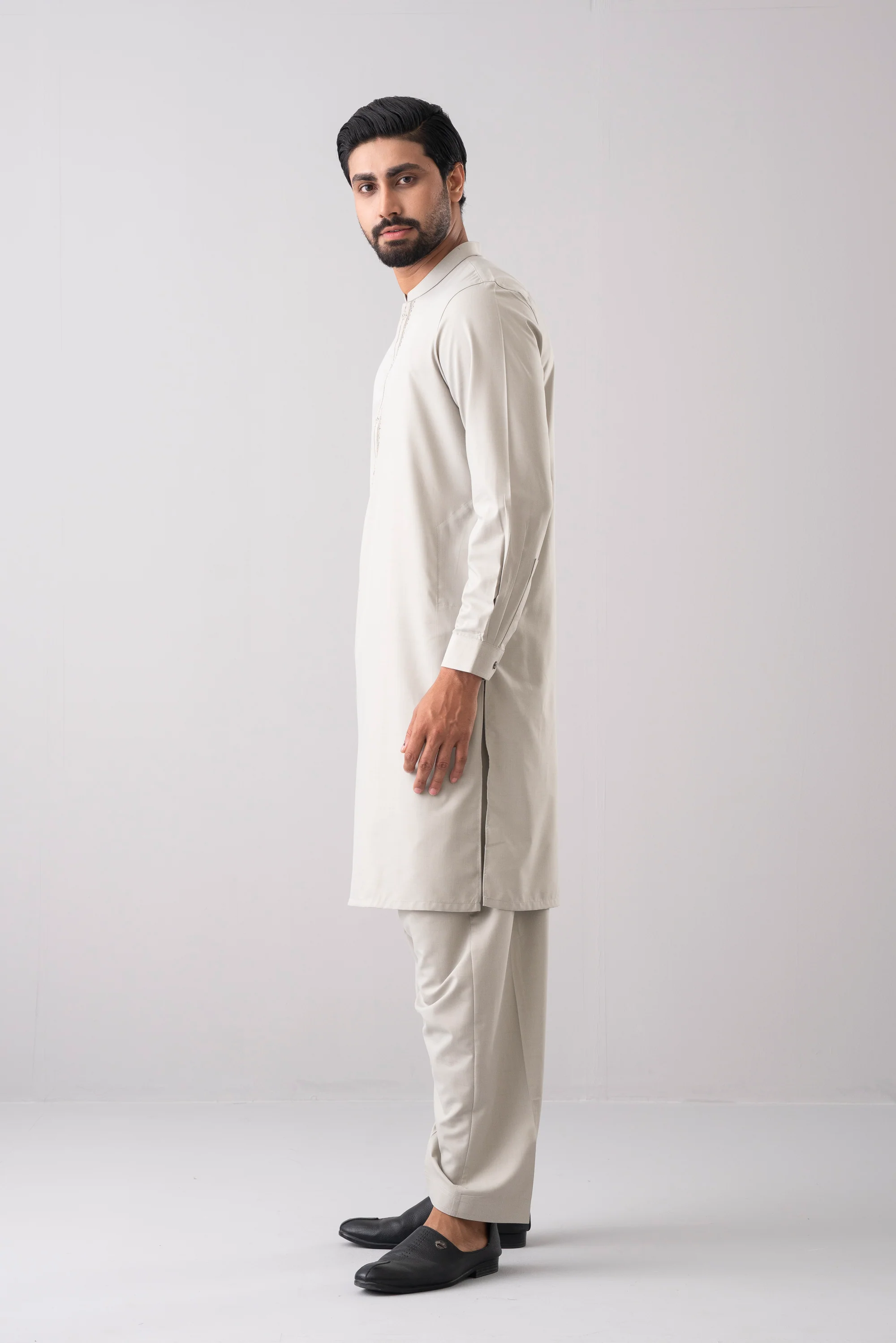 Regular Fit Blended Fabric Formal Kabli Set - Image 9