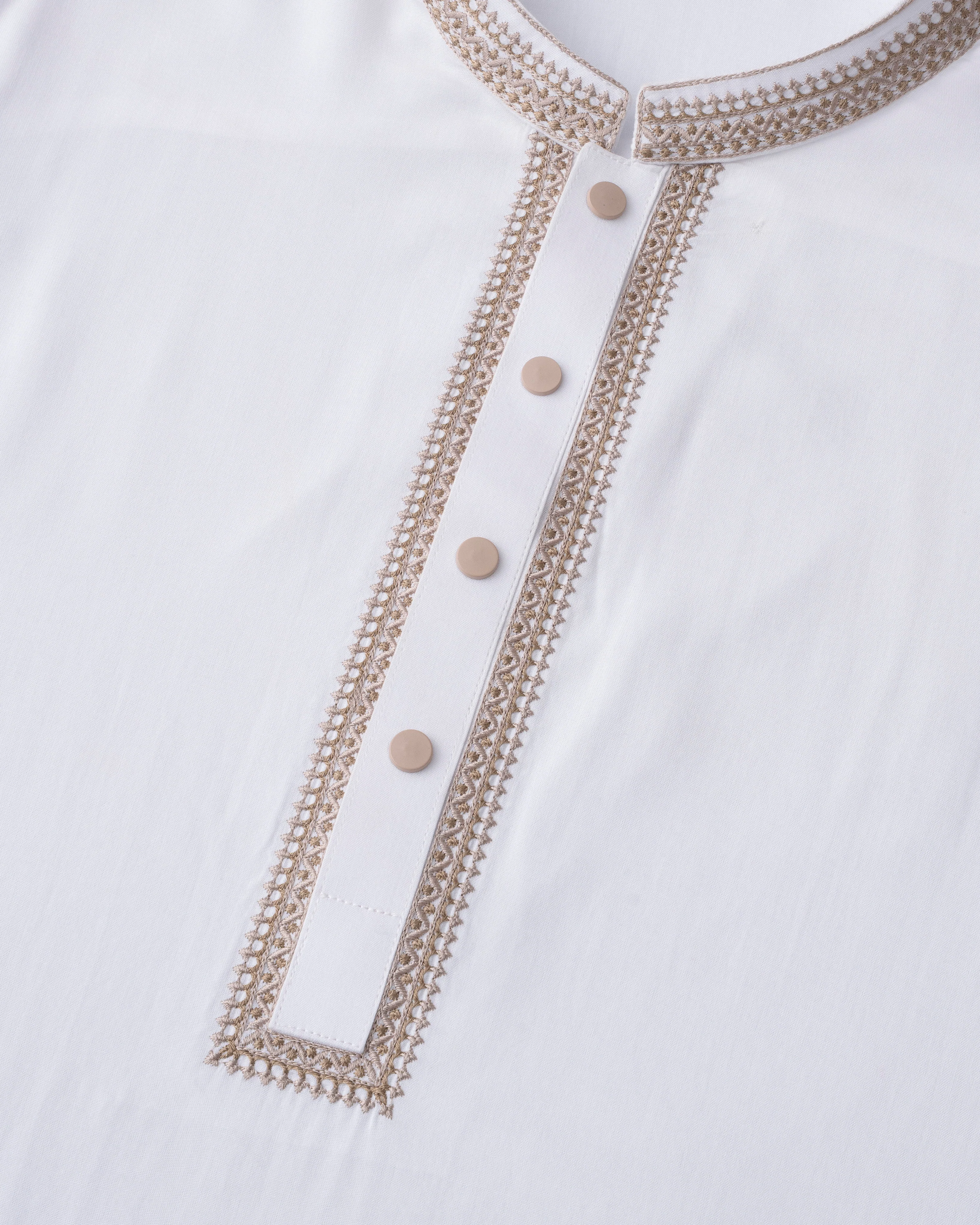 Regular Fit Embroidered Semi-Formal Kabli Set - Image 5