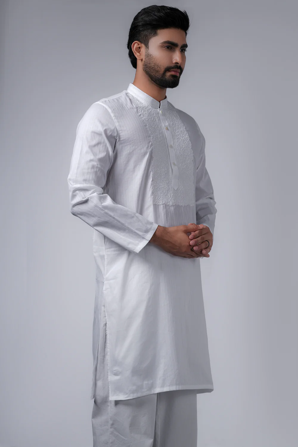 Regular Fit Embroidered Semi-Formal Panjabi - Image 2