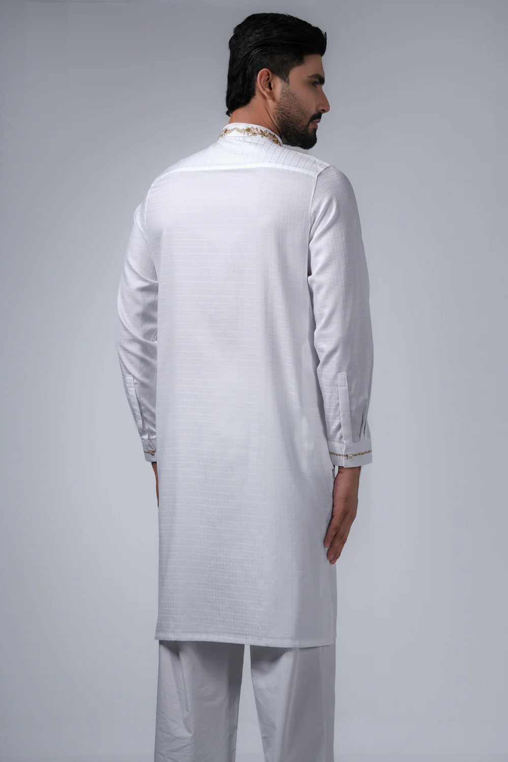 Regular Fit Embroidered Formal Panjabi - Image 4