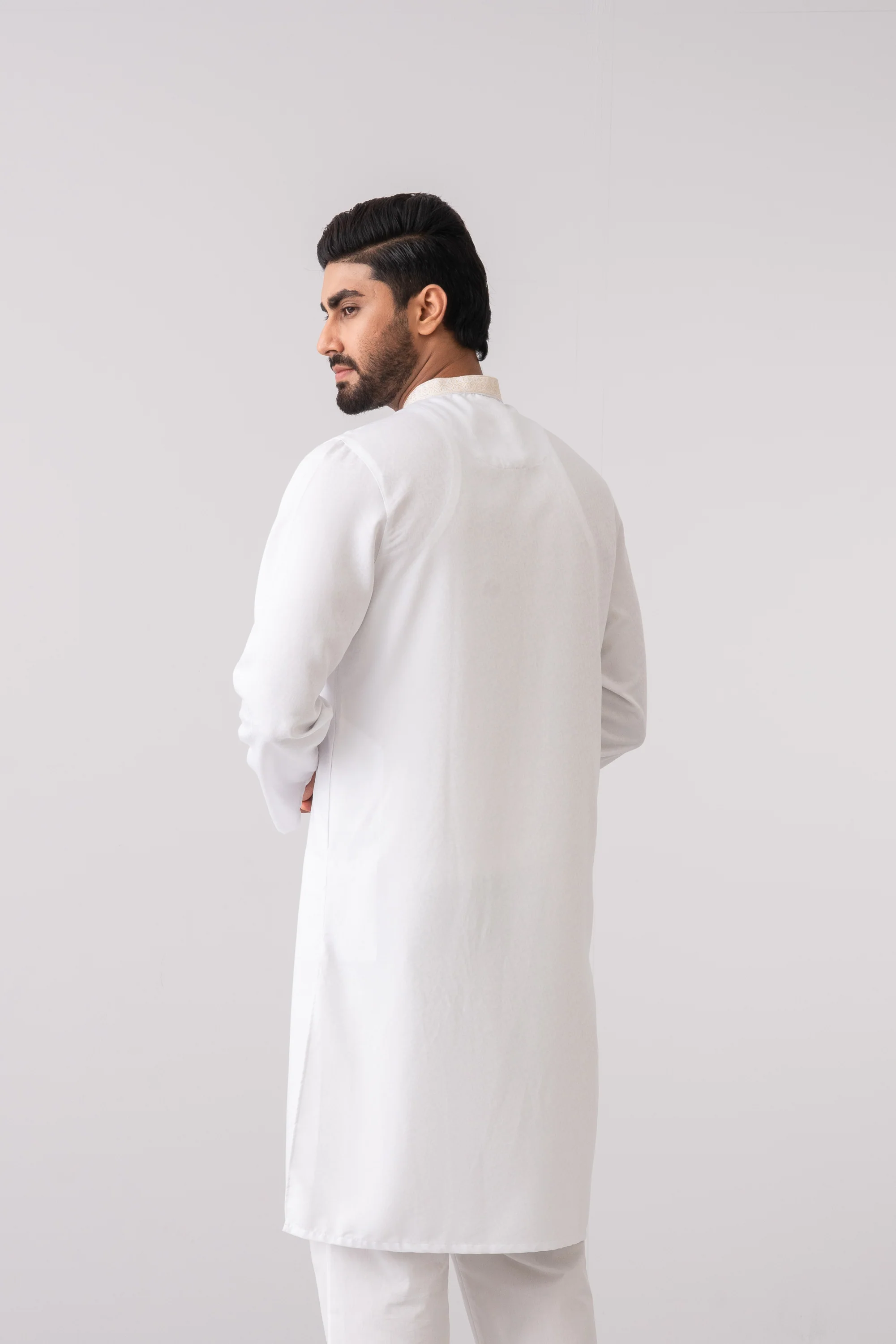 Slim Fit Embroidered Semi-Formal Panjabi - Image 4