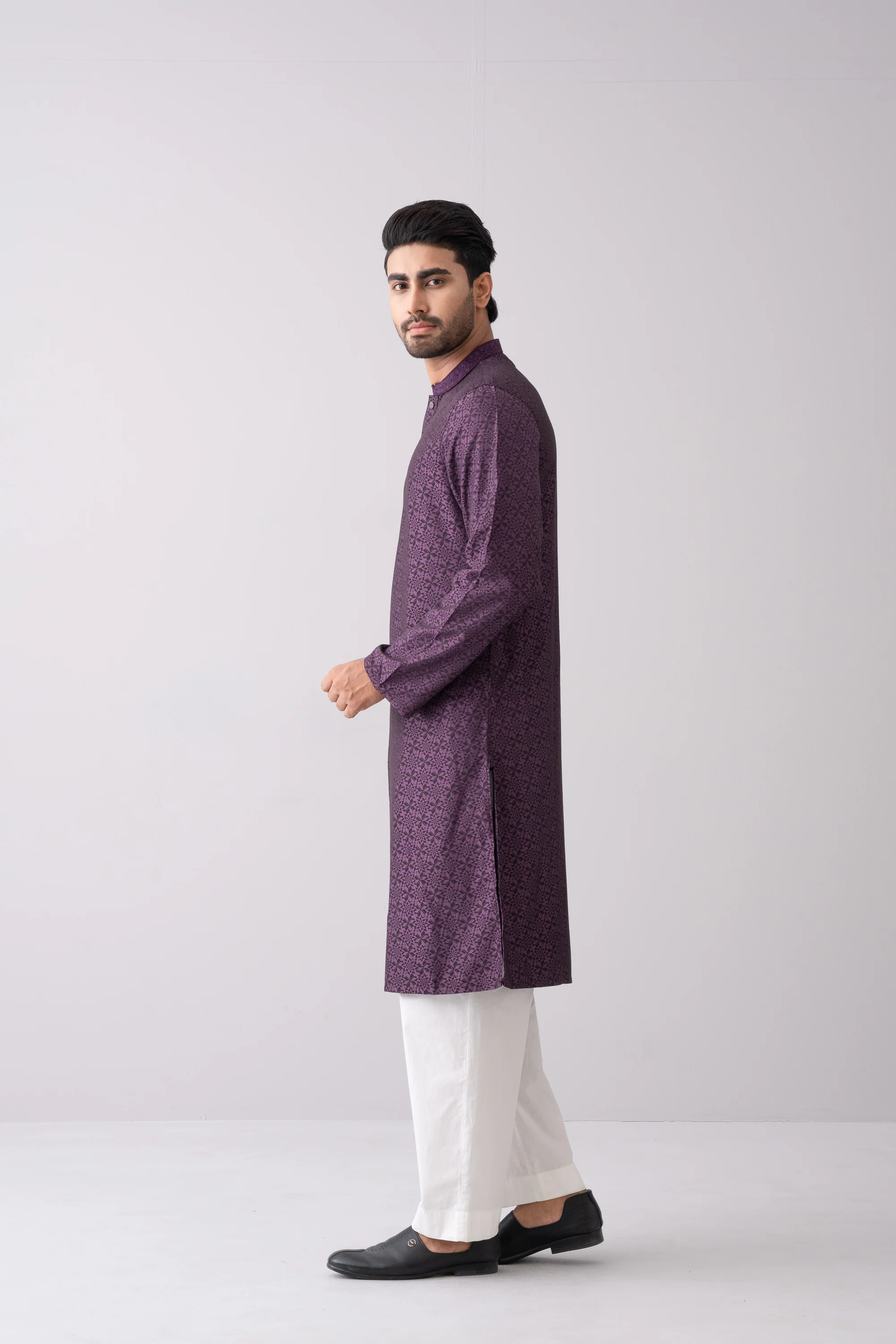 Slim Fit Embroidered Semi-Formal Panjabi - Image 7